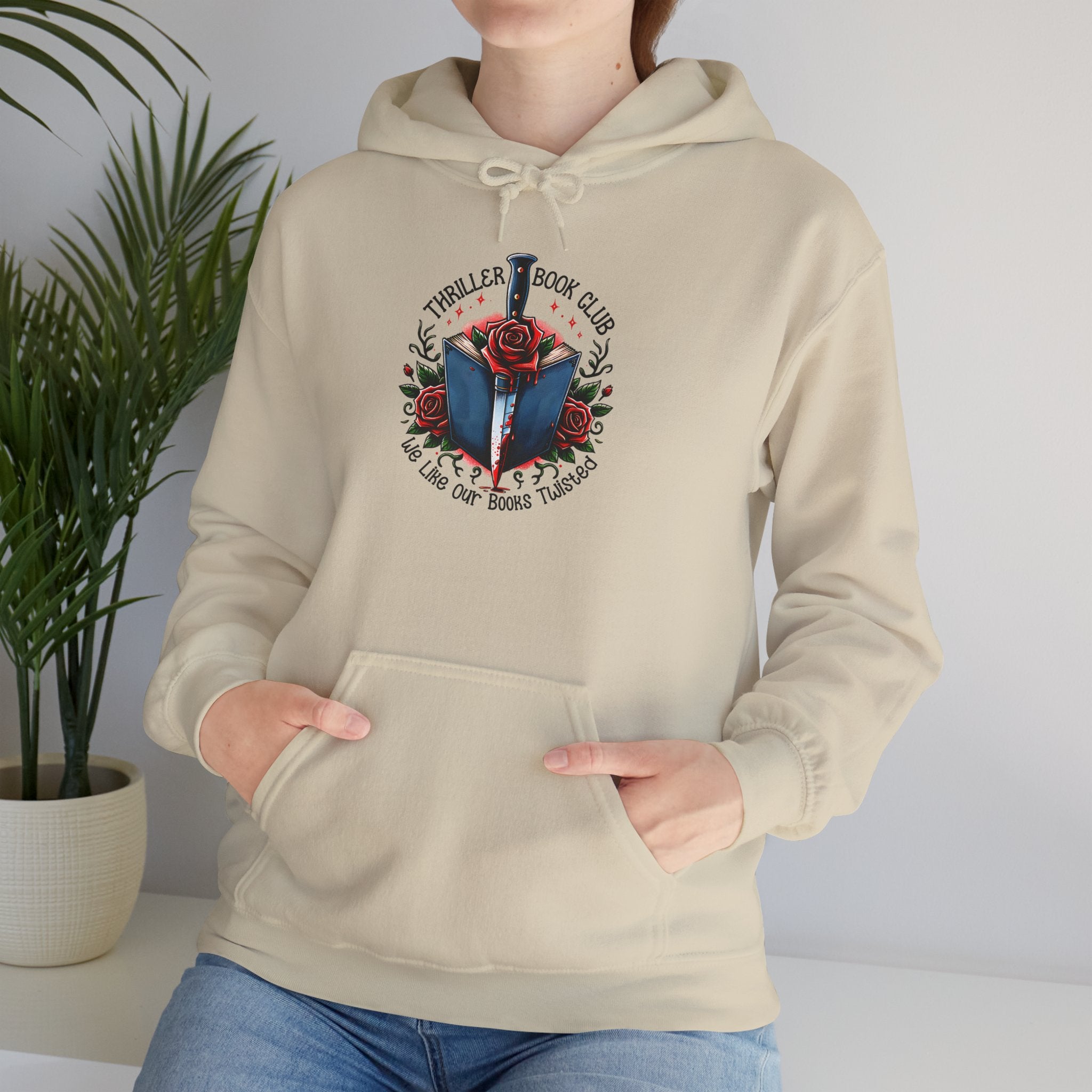 Book Club Hoodie — "The Thrillers Book Club" Cozy Reading Sweatshirt