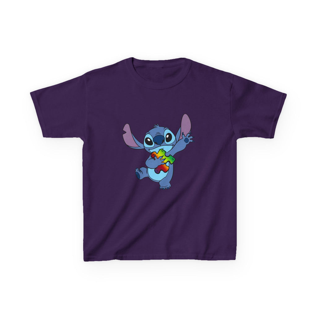 Kids Tee — Cute Stitch Holding Heart Graphic