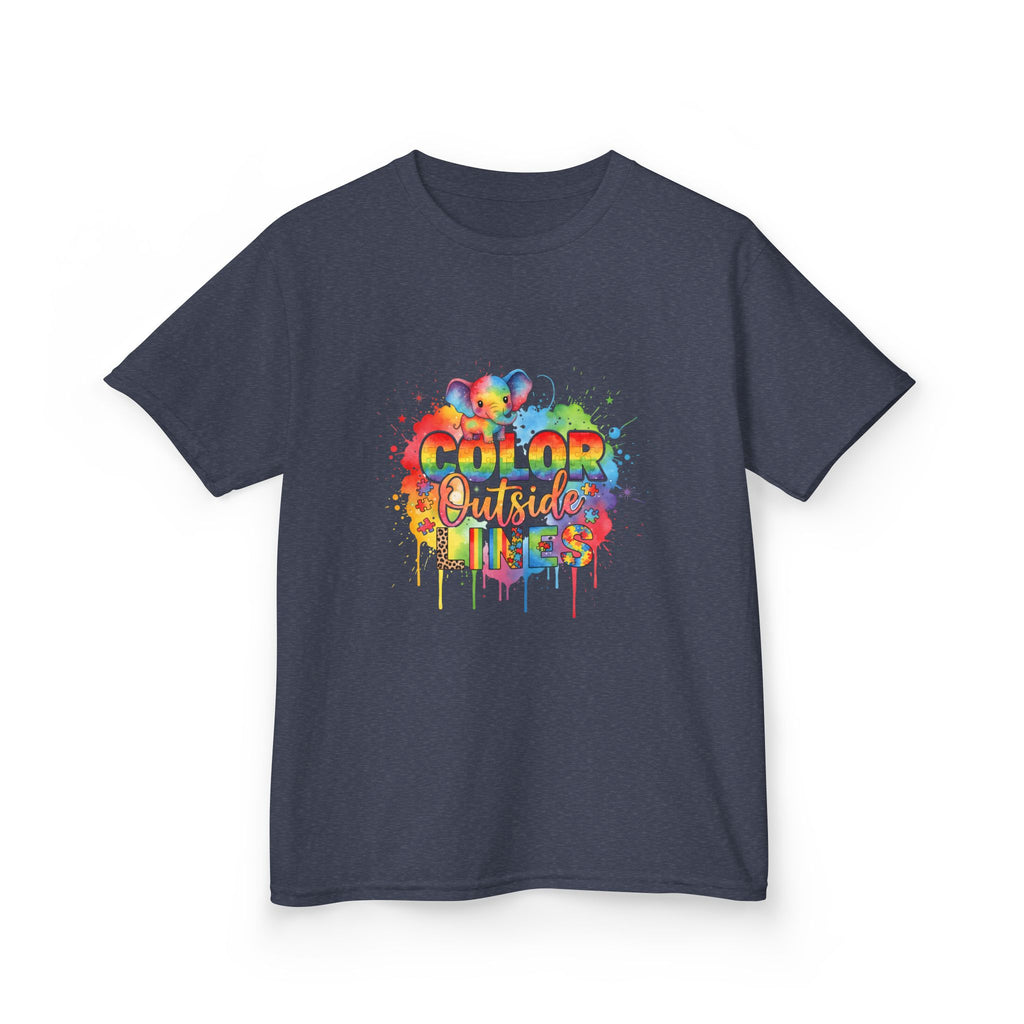 Kids T-Shirt — Color Outside the Lines Rainbow Drip Tee