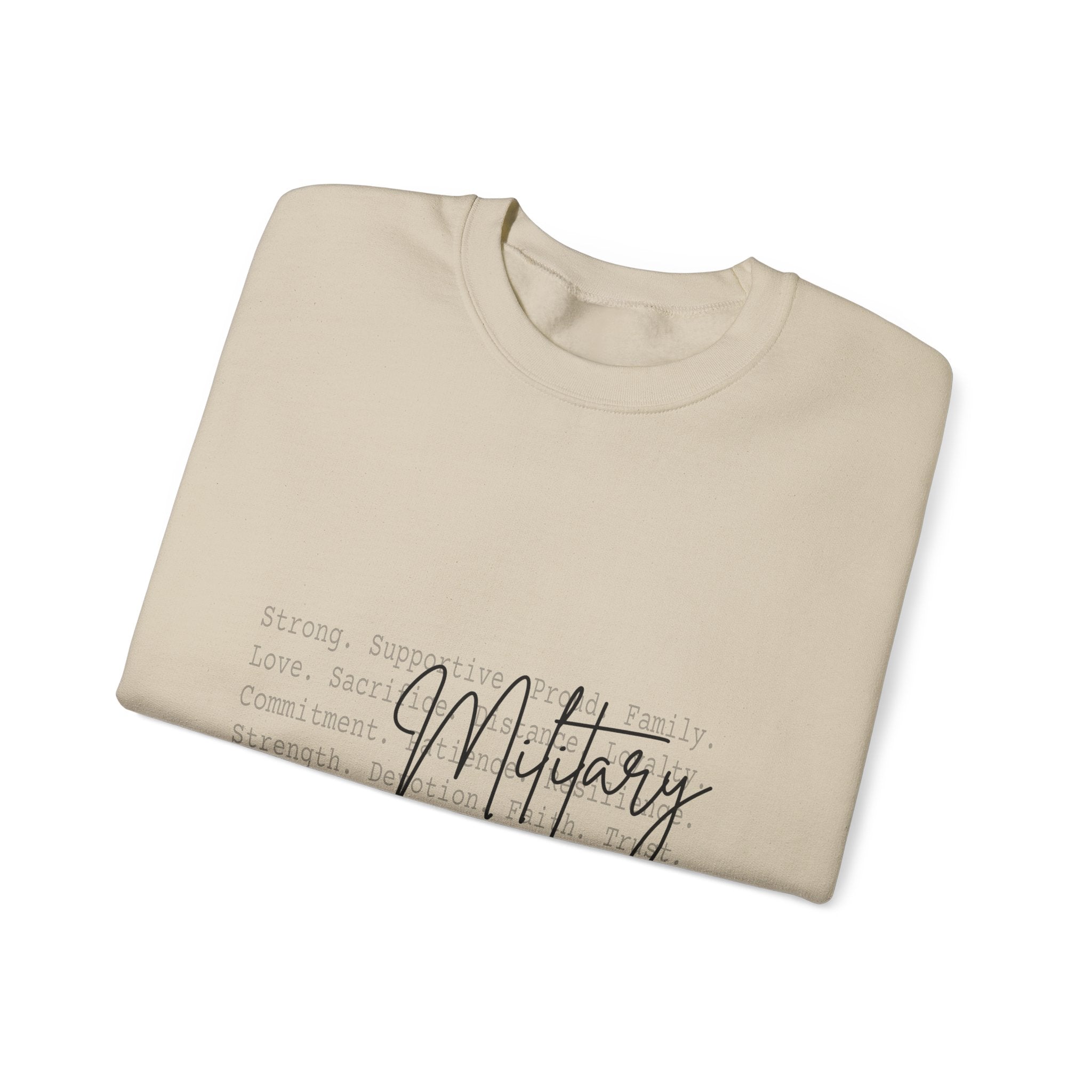 Military Wife Crewneck Sweatshirt – Soft White Tribute Pullover