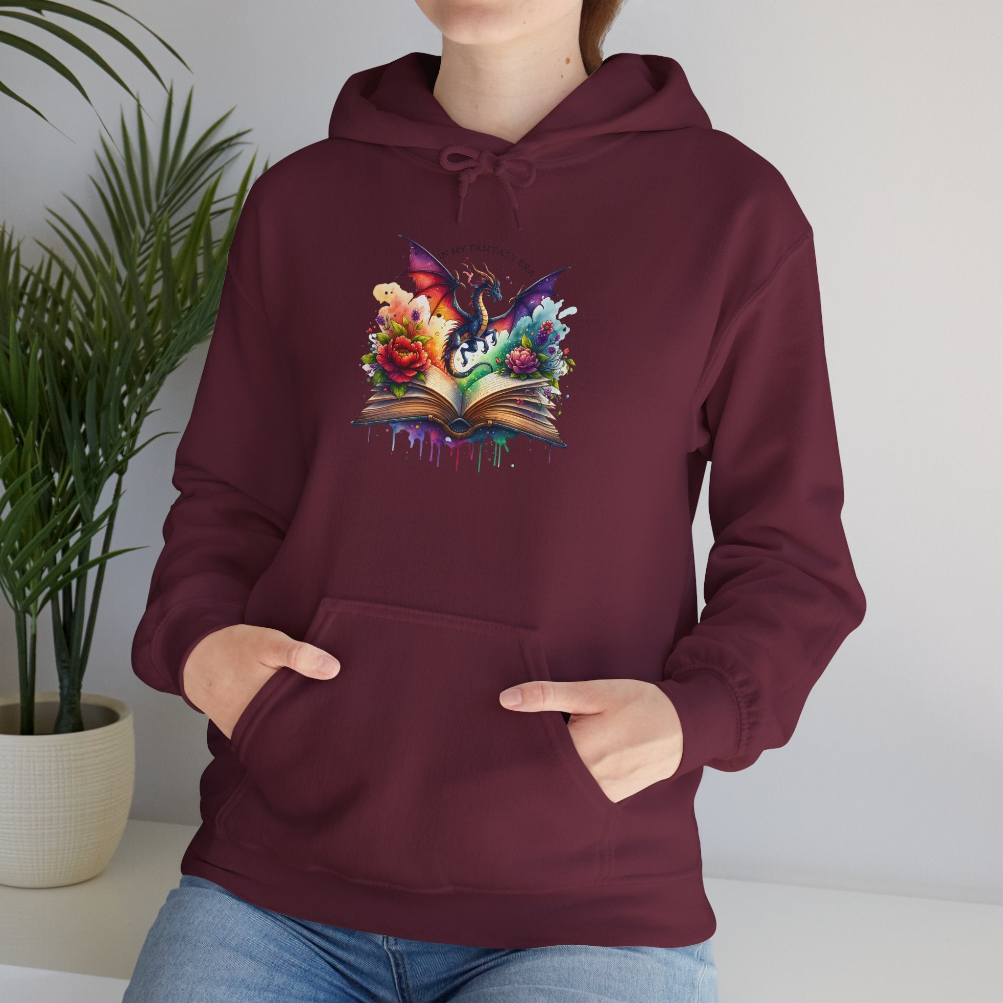 Fantasy Dragon Book Hoodie – Colorful Magic Storybook Sweatshirt