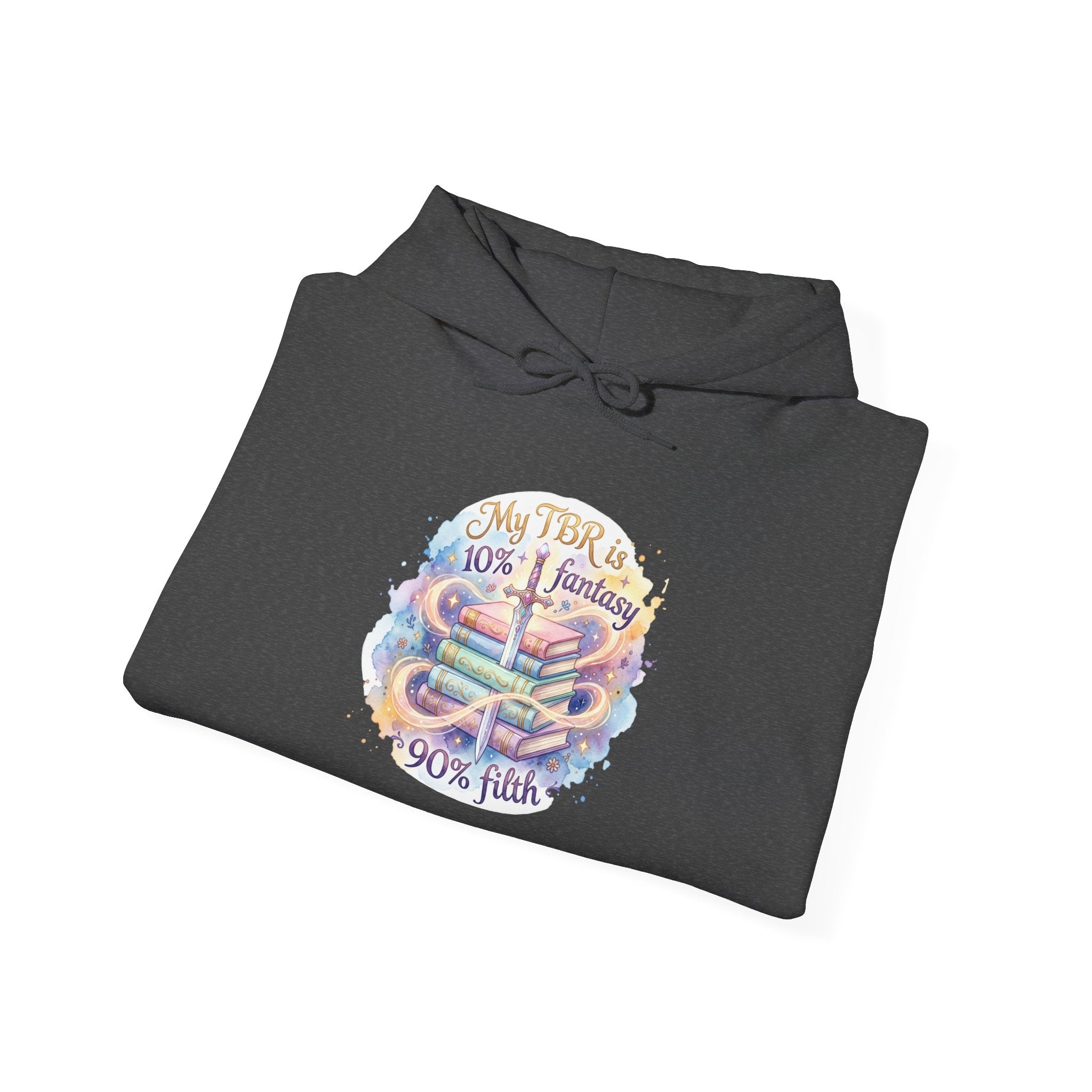 Hoodie — "My Tho is 40% Fantasy, 90% Fish" Colorful Nautical Graphic Hoodie