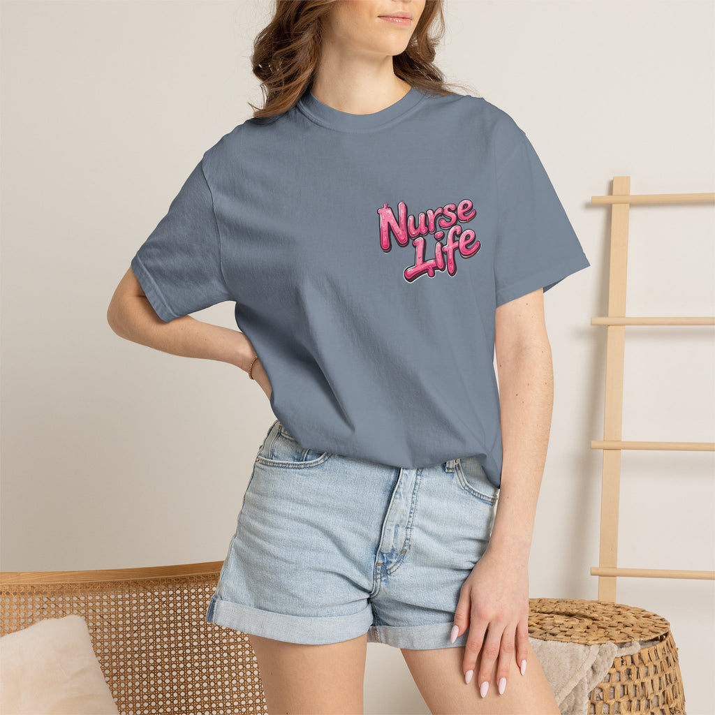 Nurse Life T-Shirt — Cute Female Nurse Watercolor Graphic Tee