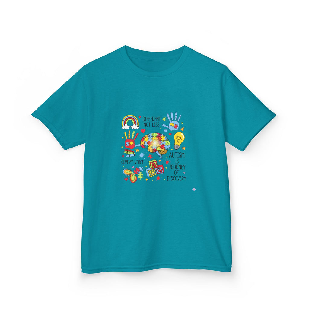 Autism Awareness Kids Tee — Colorful Puzzle Heart & Hands Design