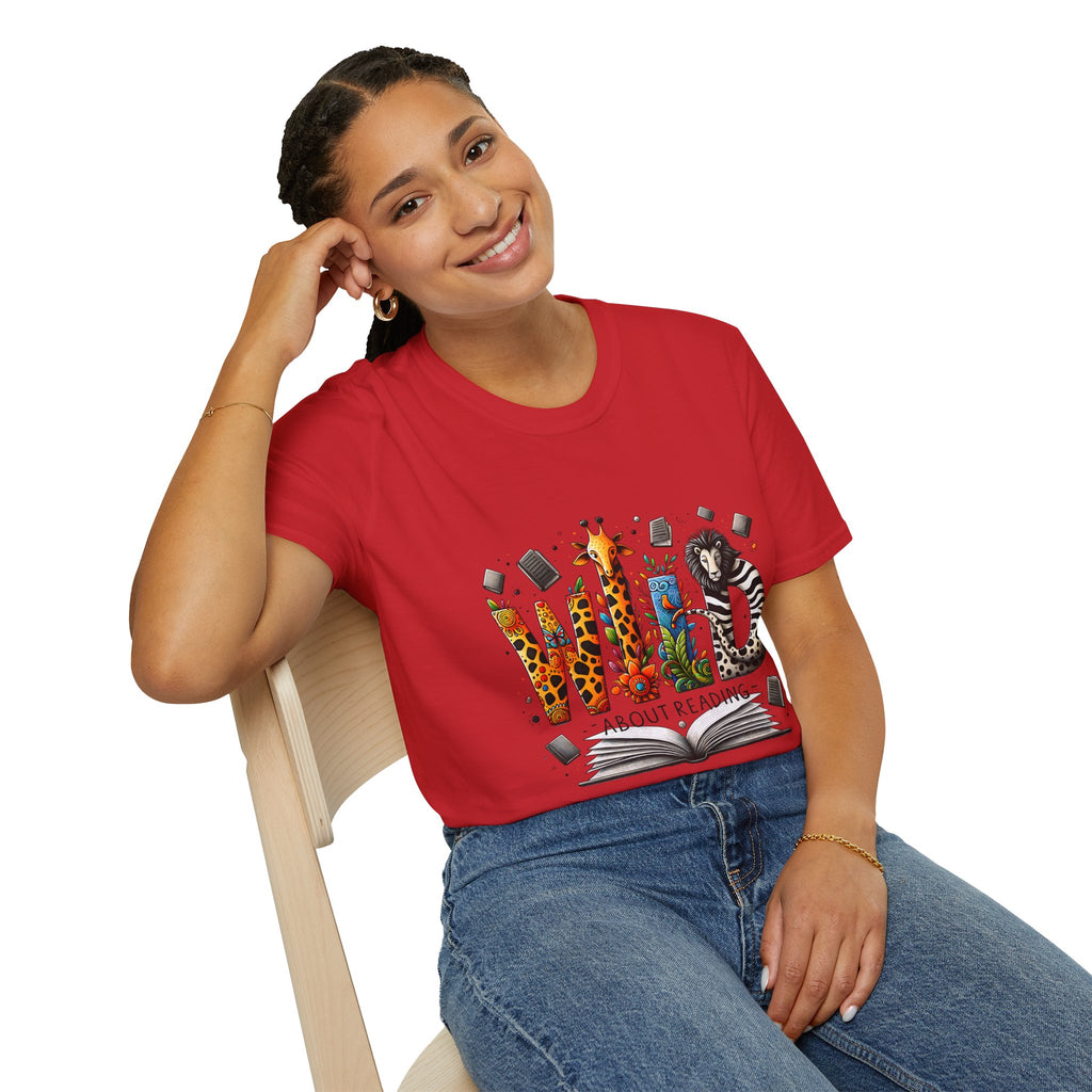 Wild About Reading T-Shirt — Kids’ Animal Alphabet Book Tee