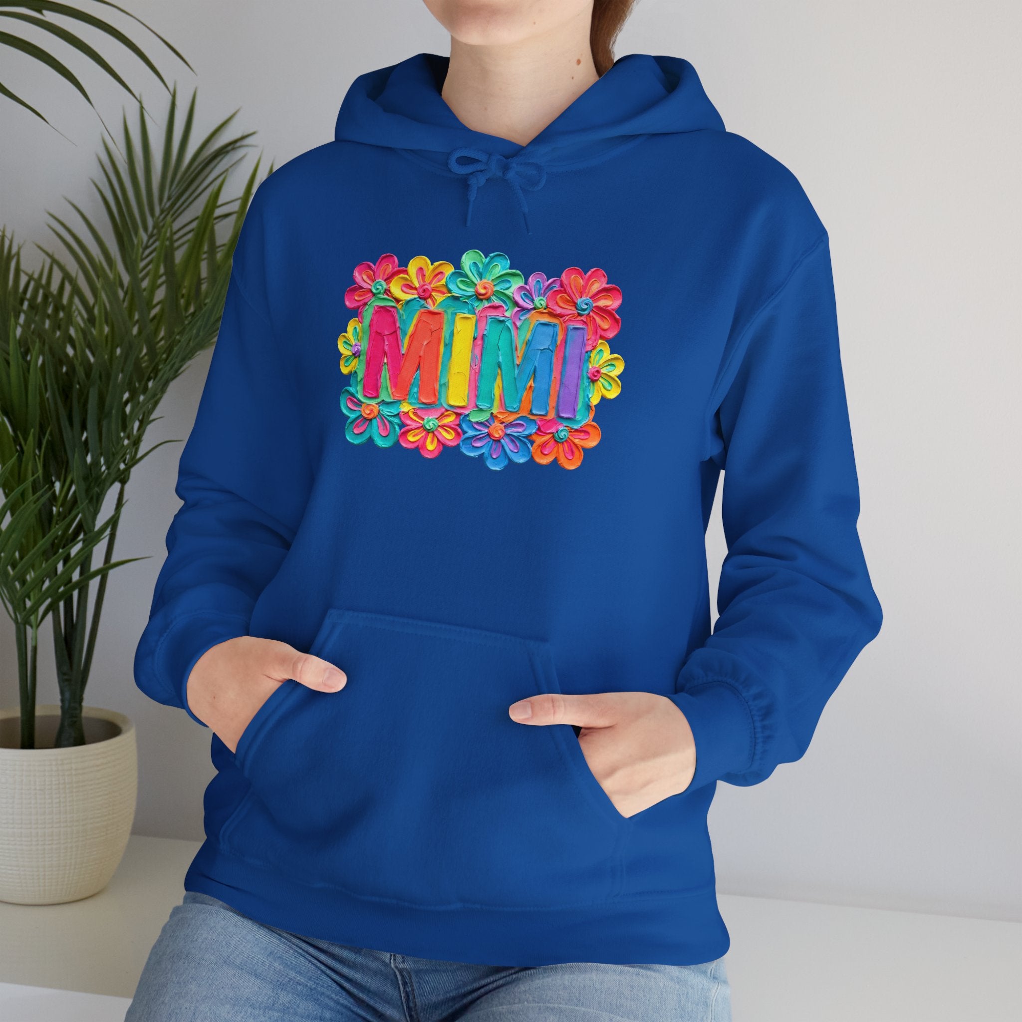 Mimi Floral Hoodie — Colorful Retro Flower Graphic Sweatshirt
