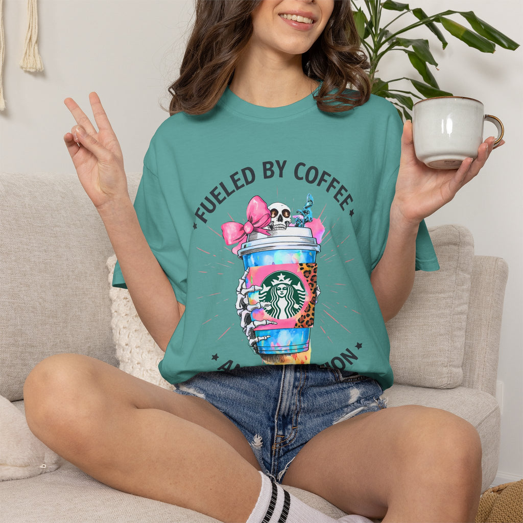 Fueled by Coffee and Ambition Graphic T-Shirt