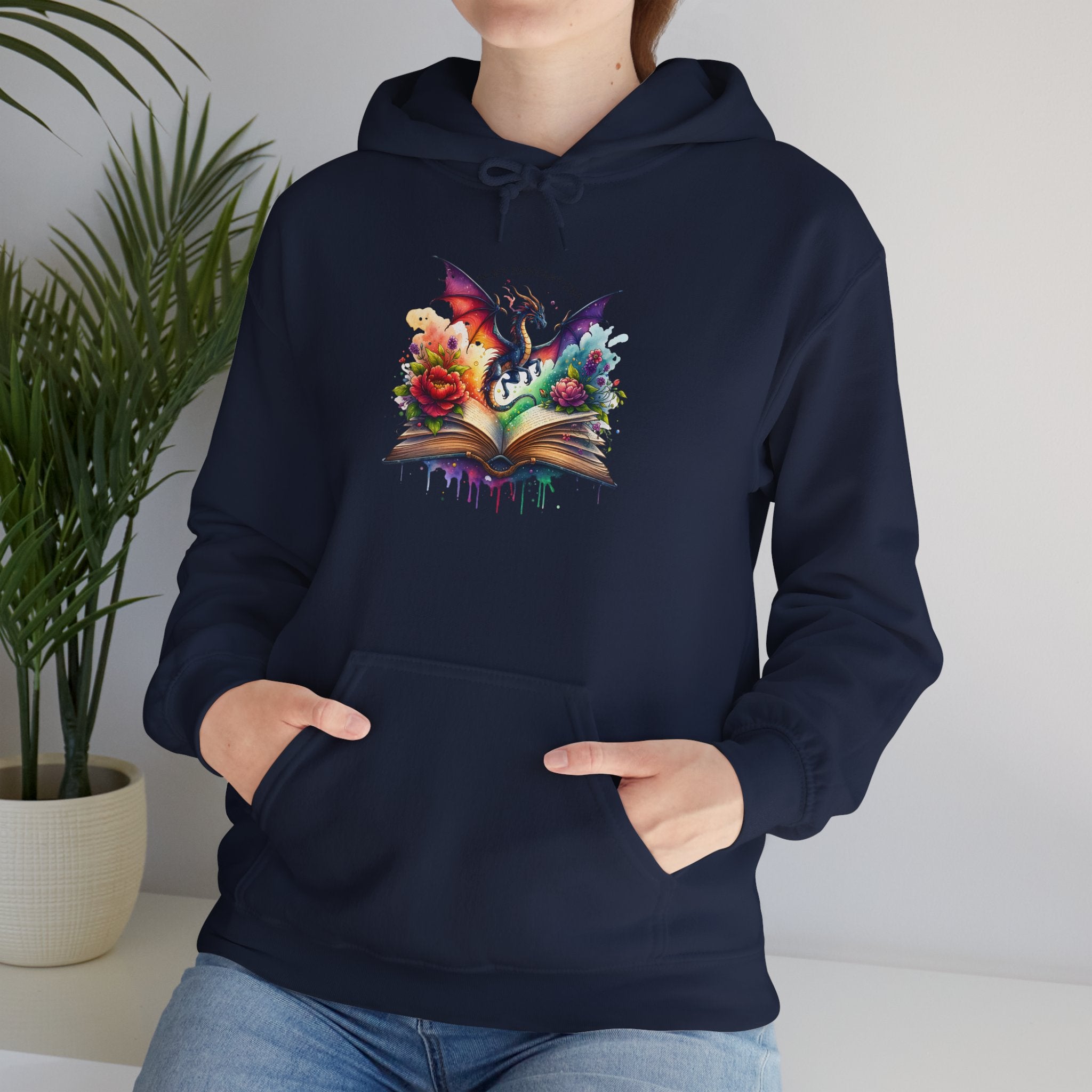 Fantasy Dragon Book Hoodie – Colorful Magic Storybook Sweatshirt