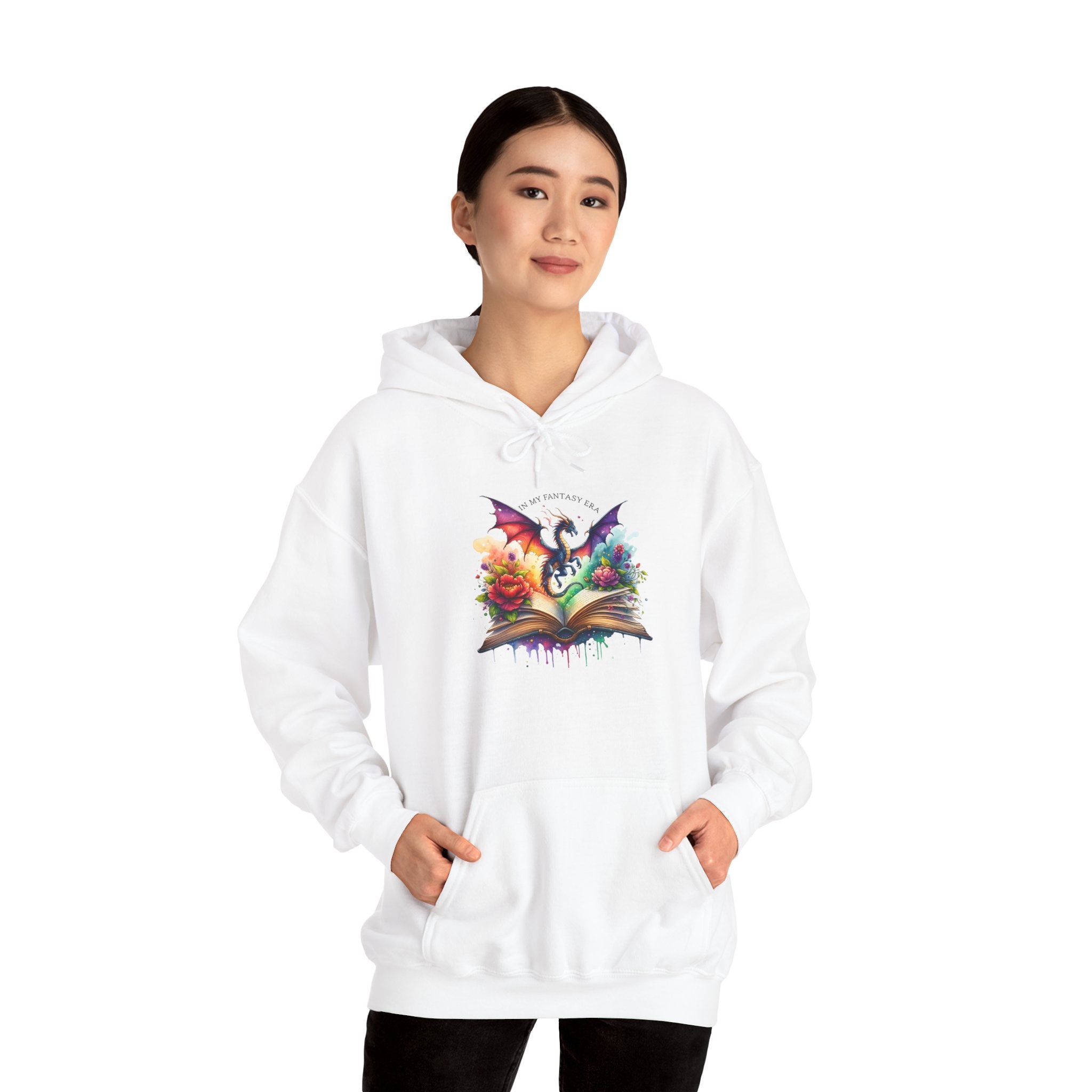 Fantasy Dragon Book Hoodie – Colorful Magic Storybook Sweatshirt