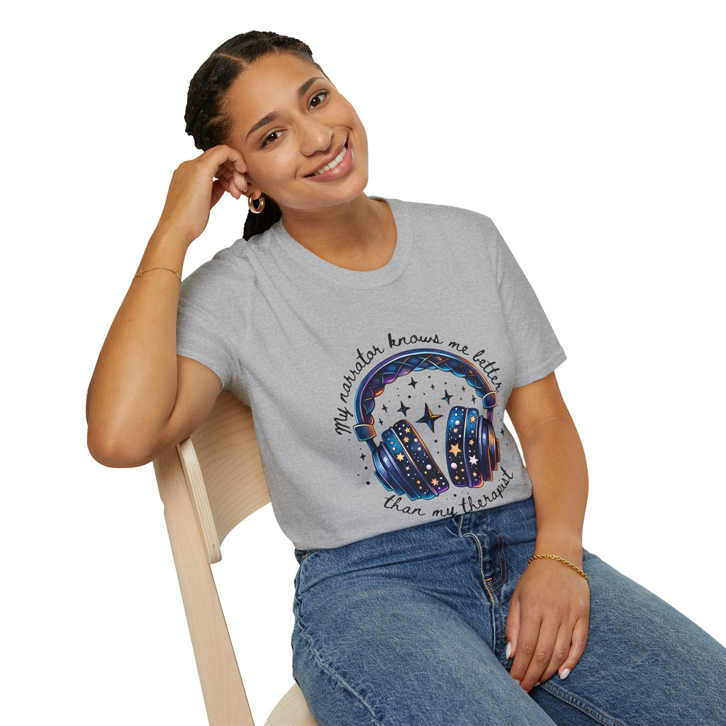 Galaxy Headphones T-Shirt — "My Headphones Brings Me Better Than My Therapist" Music Tee