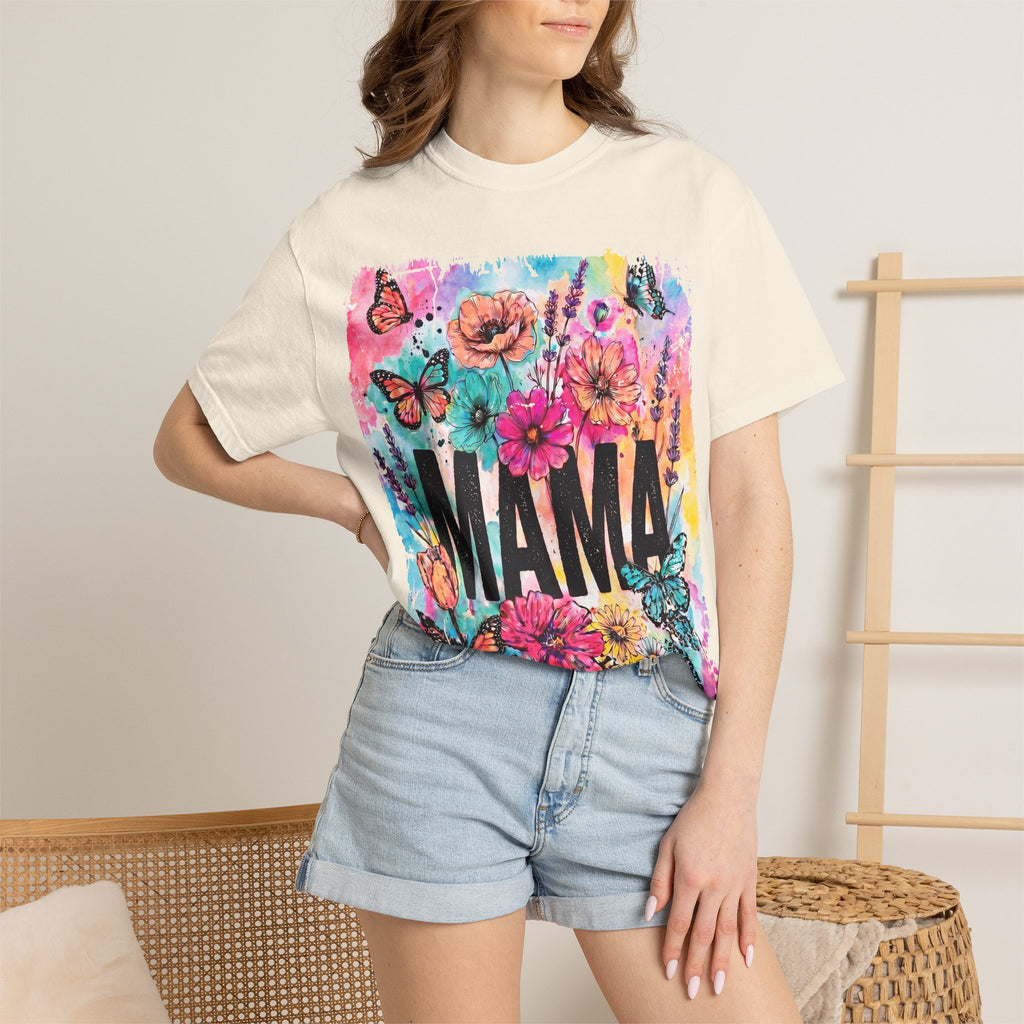 Mama Floral Tee — Colorful Butterflies & Flowers Mother's Day T-Shirt