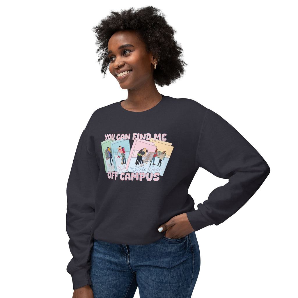 Crewneck Sweatshirt — "You Can Kiss Me Off Campus" Retro Polaroid Design