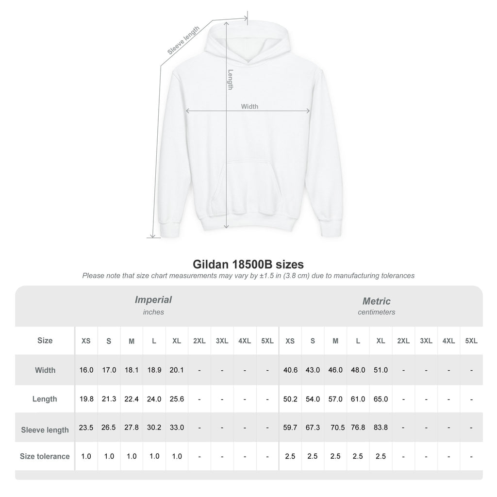 Youth Hoodie — "Chill Bro" Skeleton Hand Graphic