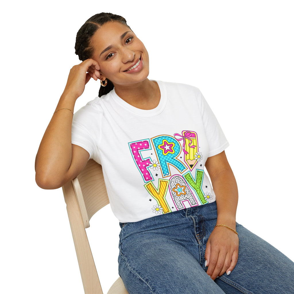 Fry-Yay Colorful Cartoon T-Shirt — Fun Fry & Fries Graphic Tee