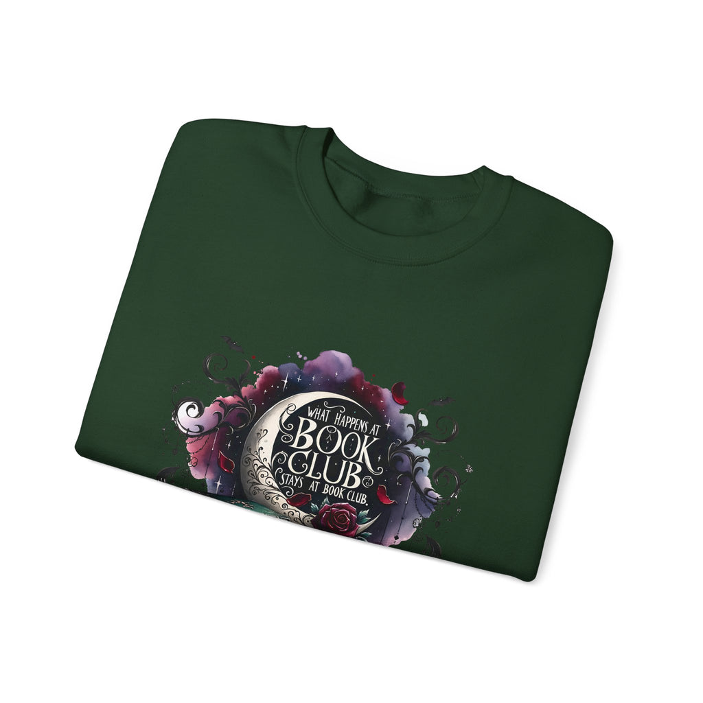 Book Club Crewneck Sweatshirt — Cozy Literary Stack & Tea Design
