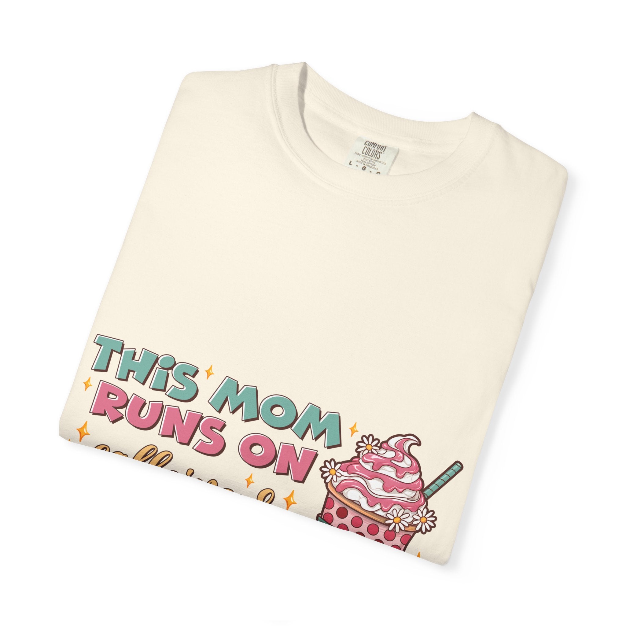 Mom Coffee T-Shirt — "This Mom Runs on Caffeine & Chaos" Cute Graphic Tee