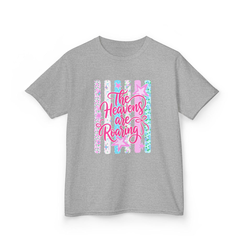 Kids Tee — "The Heavens Are Roaring" Pastel Stars Graphic