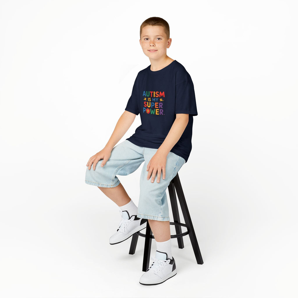 Kids T-Shirt — "Autism Is My Superpower" Colorful Pride Tee for Autism Awareness