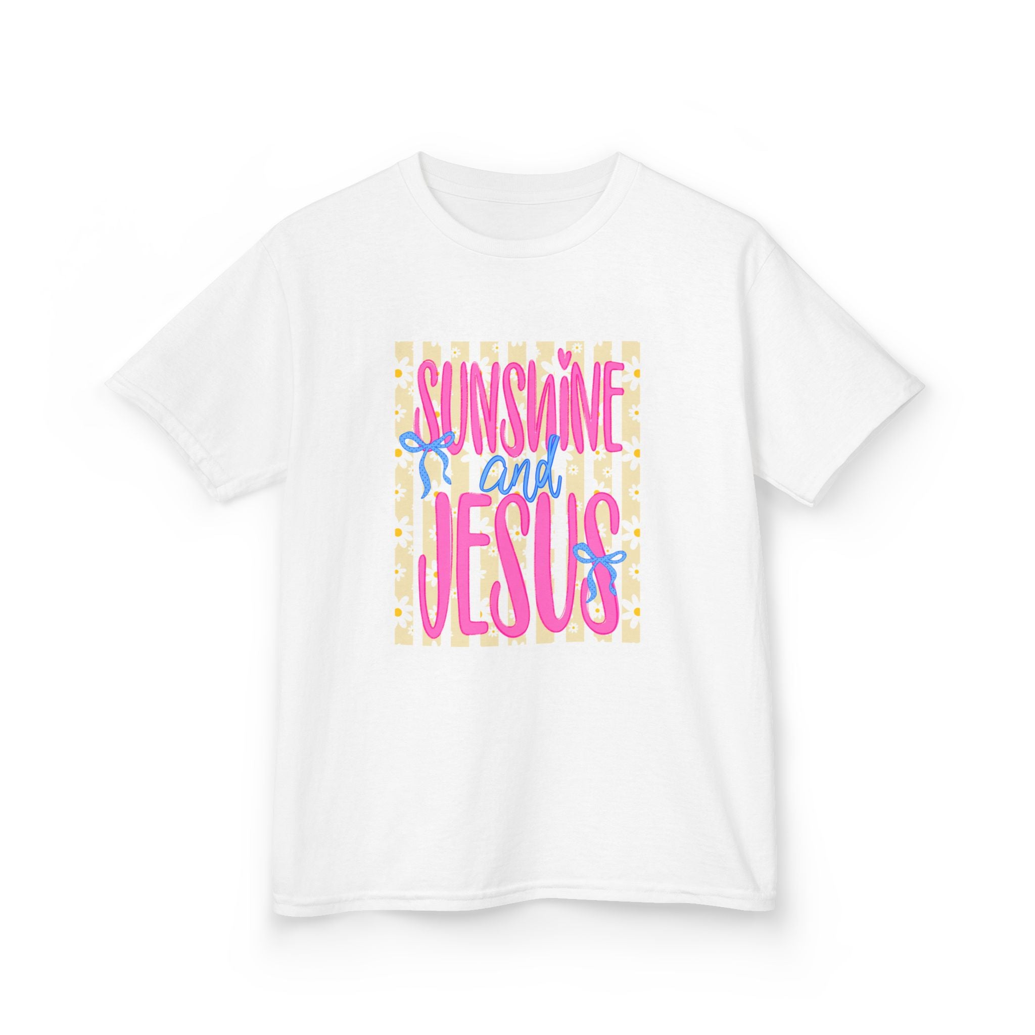 Kids T‑Shirt — "Sunshine and Jesus" Bright Faith Graphic Tee