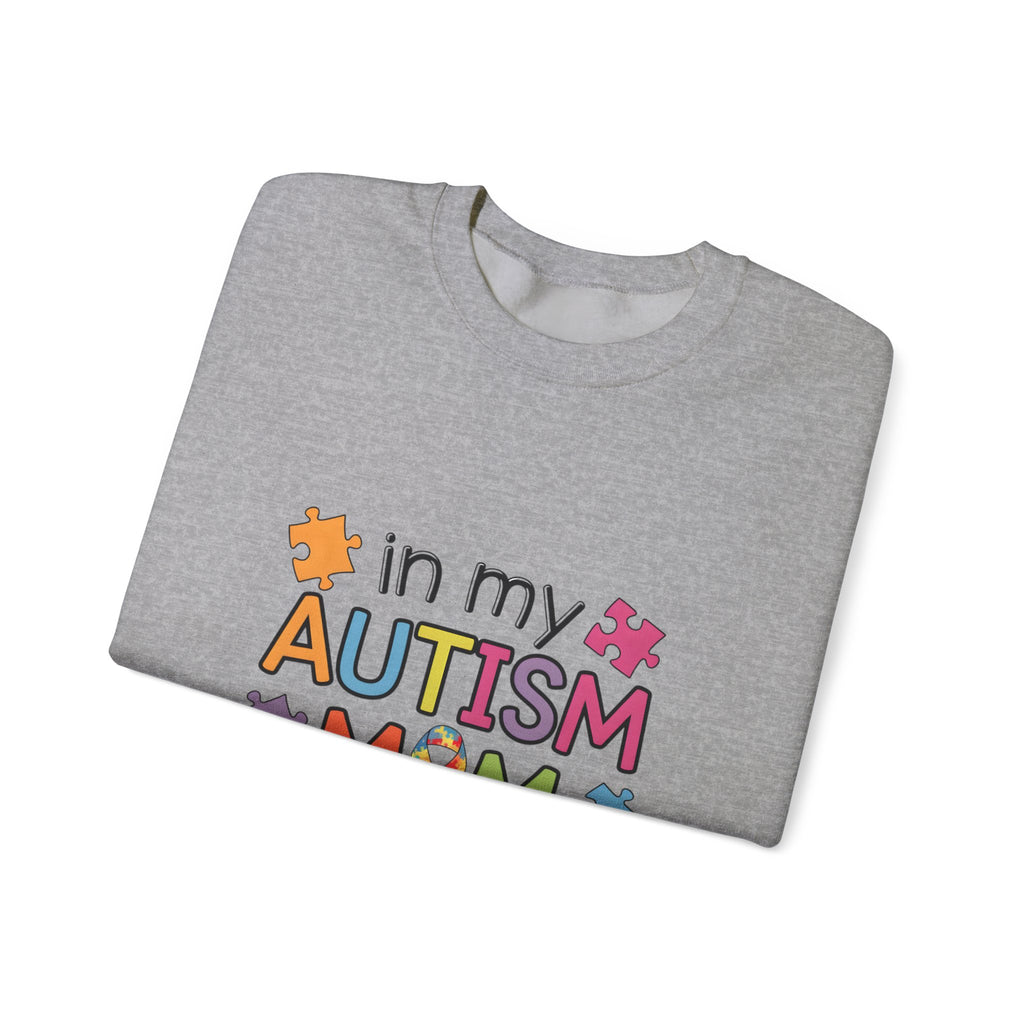 Autism Mom Crewneck Sweatshirt — "In My Autism Mom Era" Pullover with Puzzle Piece Design
