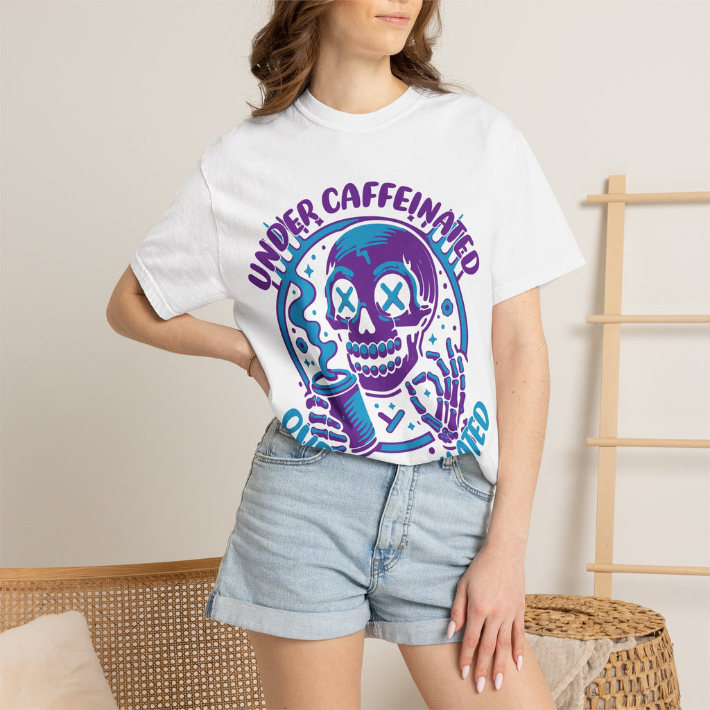 Under Caffeinated Over Stimulated Skull T-Shirt
