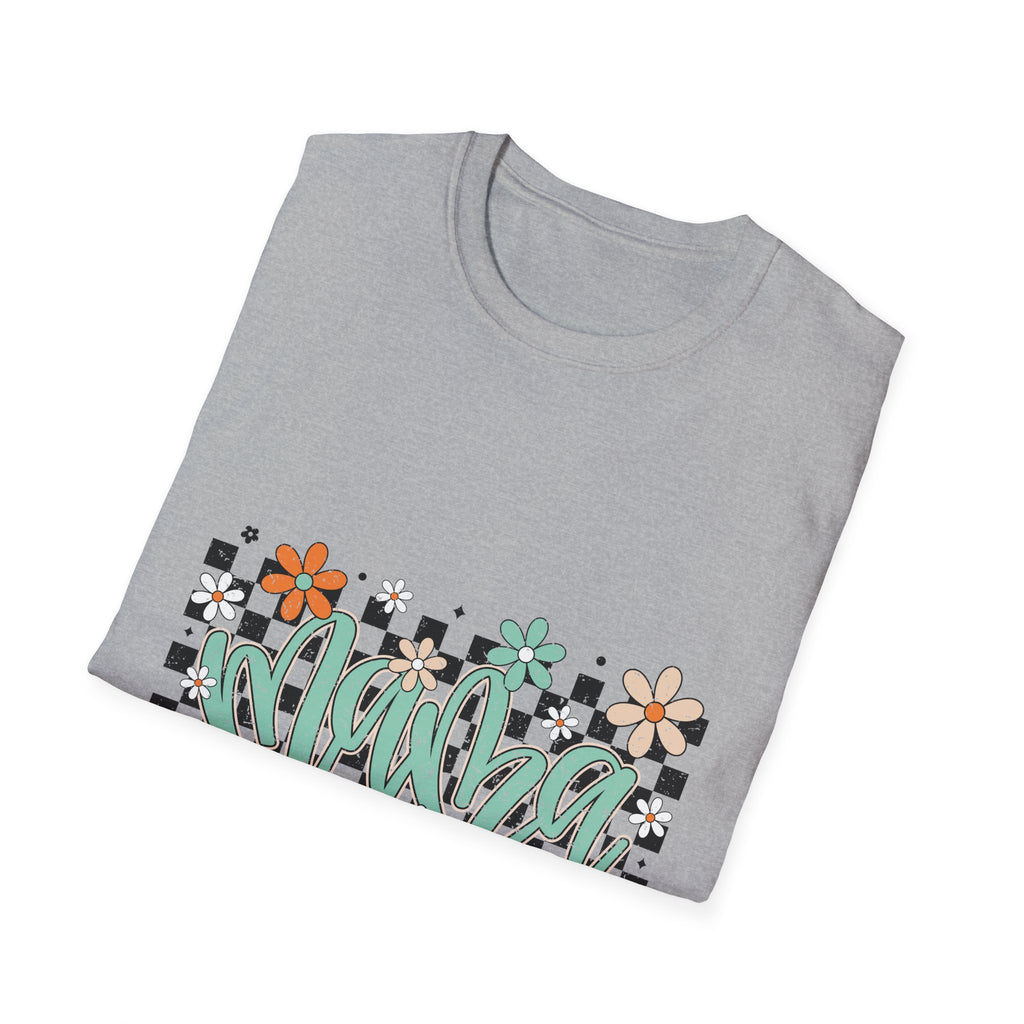 Mama Floral Checkerboard T-Shirt