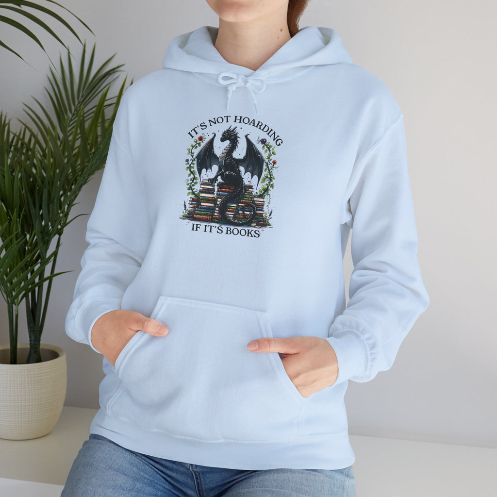 Hoodie — "It's Not Roaring if It's Books" Dragon Booklover Graphic Hoodie