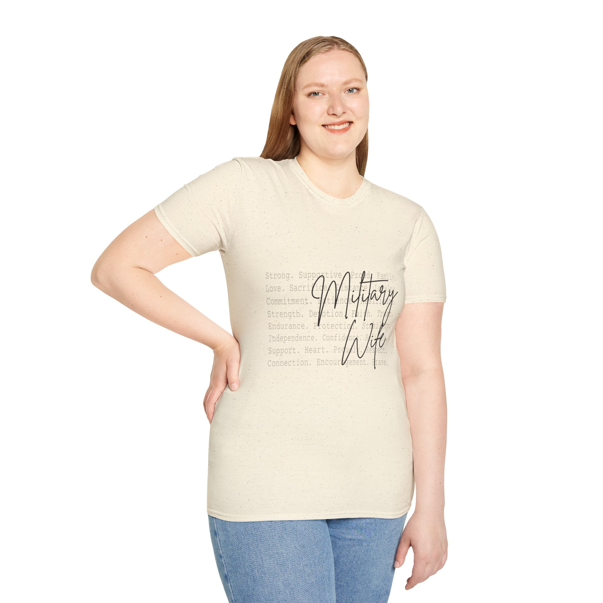 Military Wife T-Shirt — Script Graphic Tee for Military Spouses