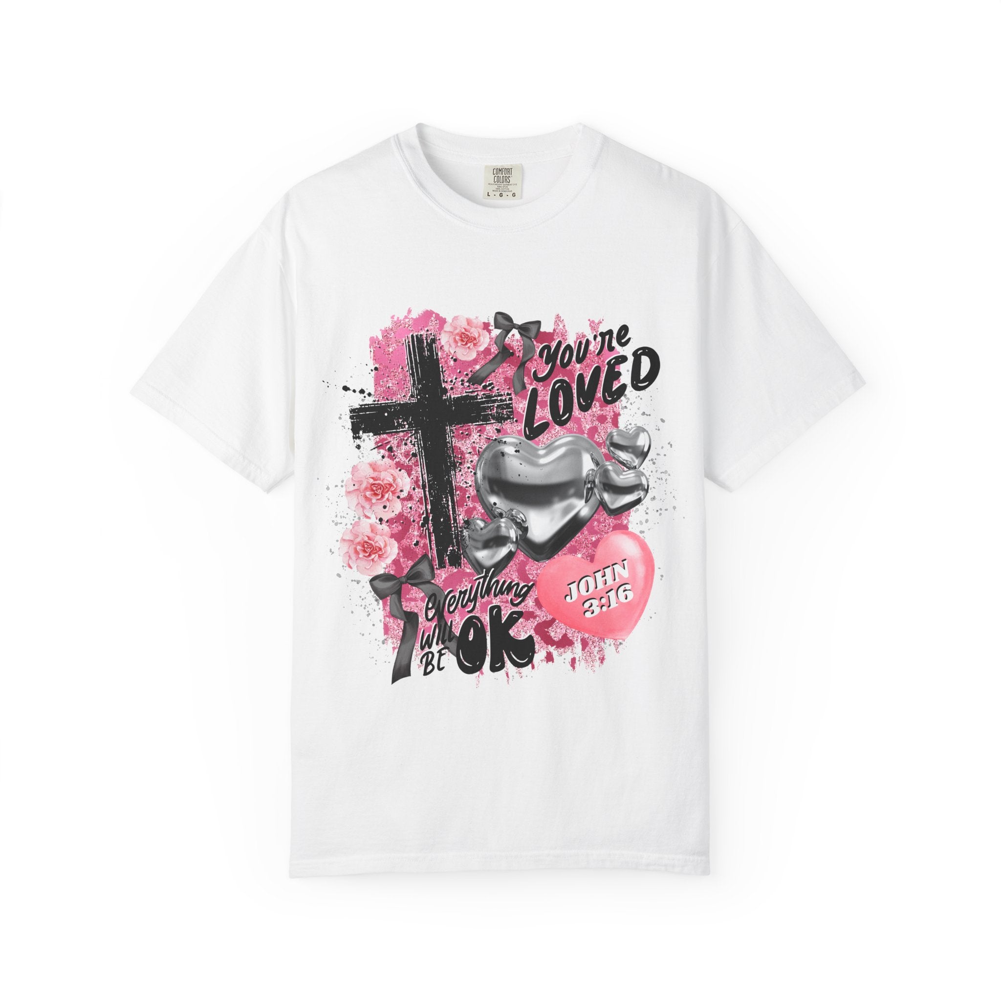 Christian Cross T-Shirt — "You're Loved" John 3:16 Faith Tee