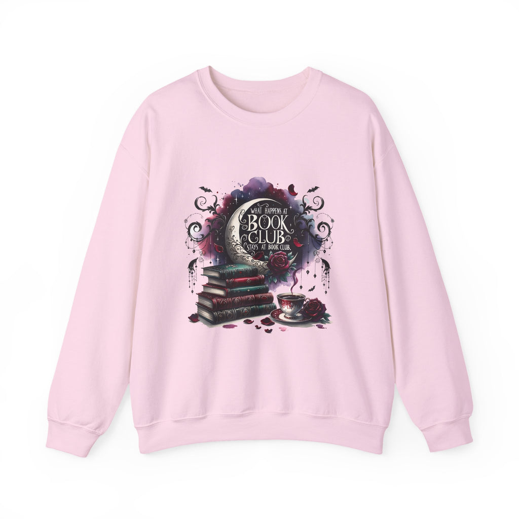 Book Club Crewneck Sweatshirt — Cozy Literary Stack & Tea Design