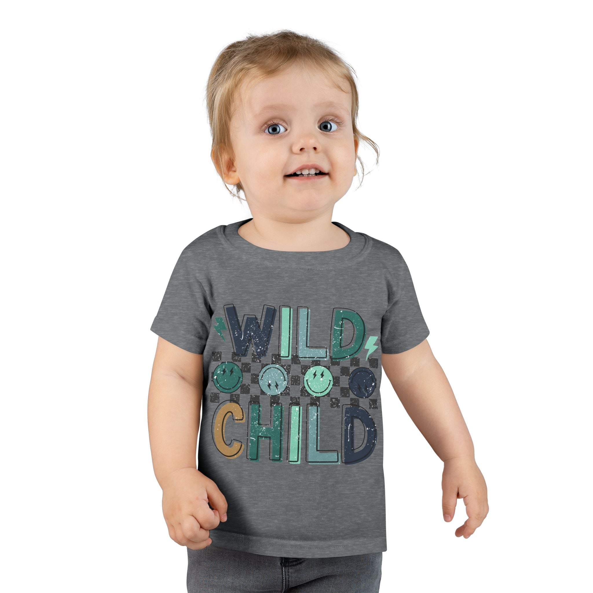 Wild Child Toddler T-Shirt – Playful Smiley Graphic Tee for Kids