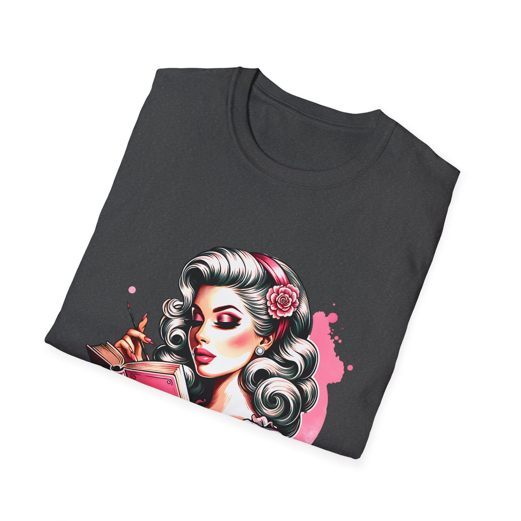 T-Shirt — Retro Pinup Reader "Just One More Chapter" Graphic Tee