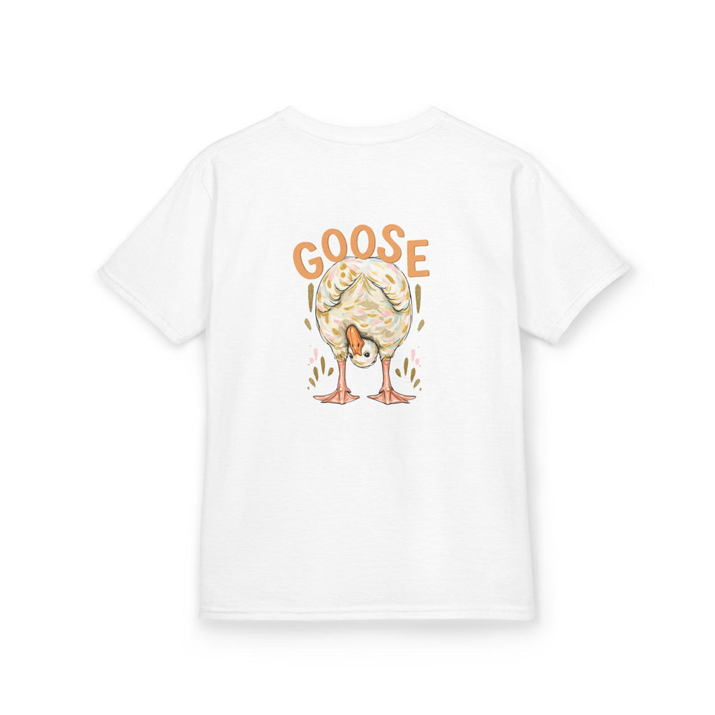 Kids Tee — Cute Duck & Goose Illustration ("Duck Duck" Front, "Goose" Back)