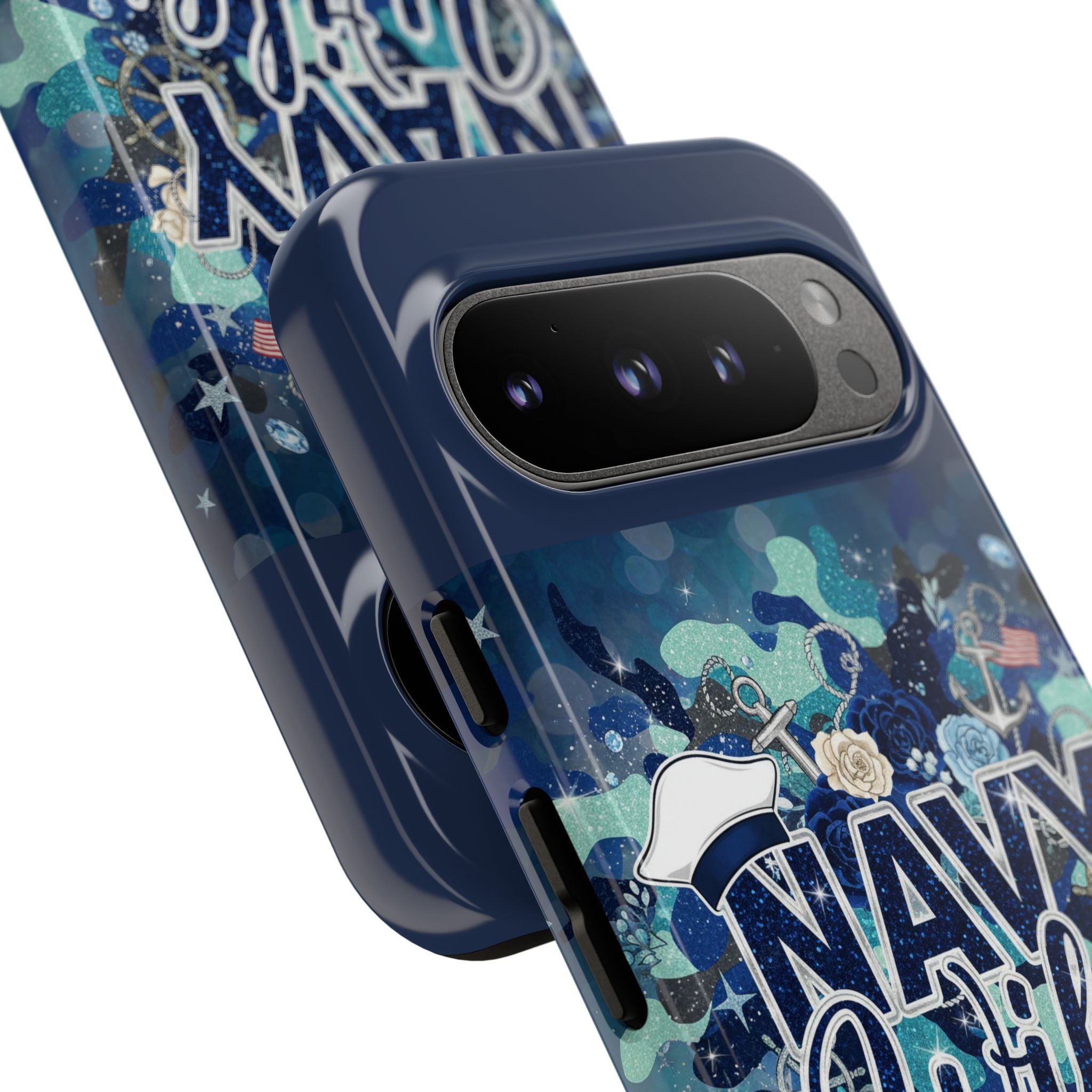 Navy Wife Tough Phone Case — Camouflage Military Tribute Protective Cover
