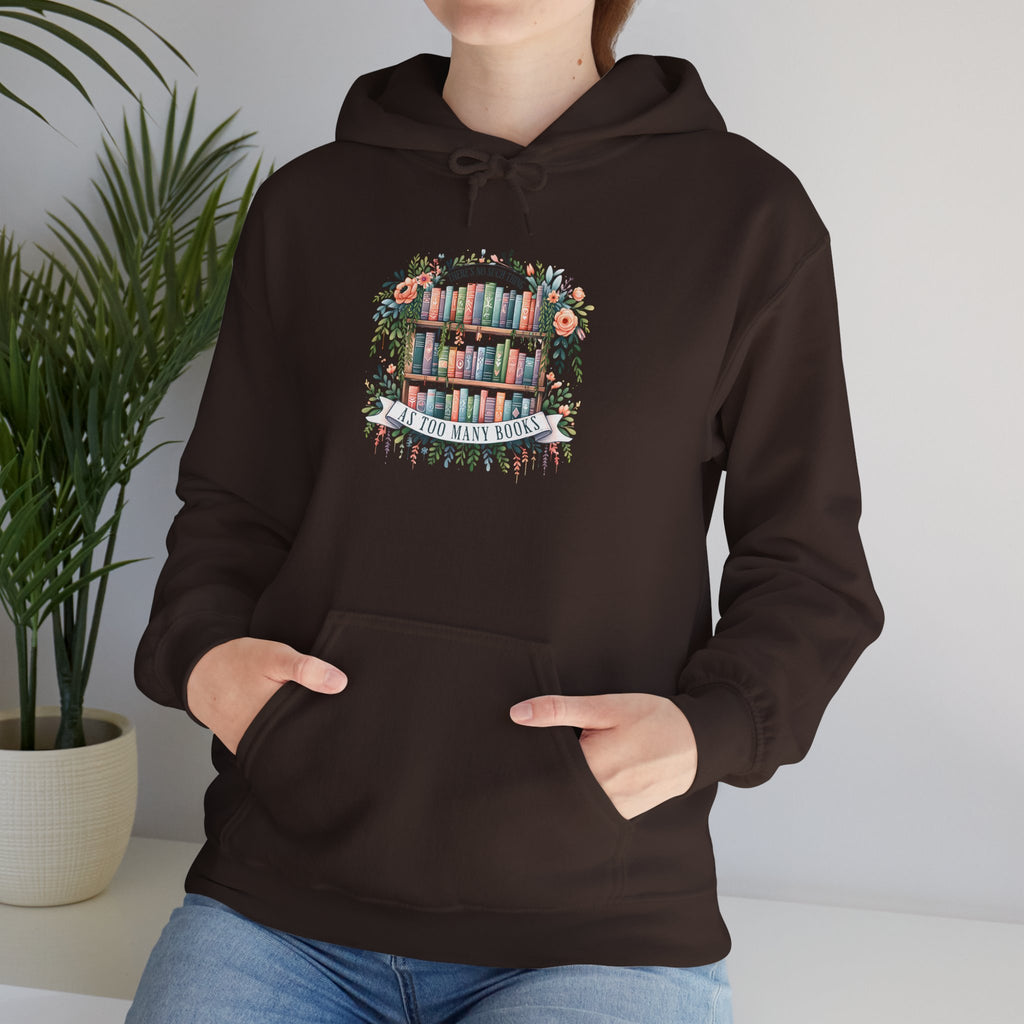 Reading Nook Hoodie — Cozy Bookshelf Floral Graphic Sweatshirt