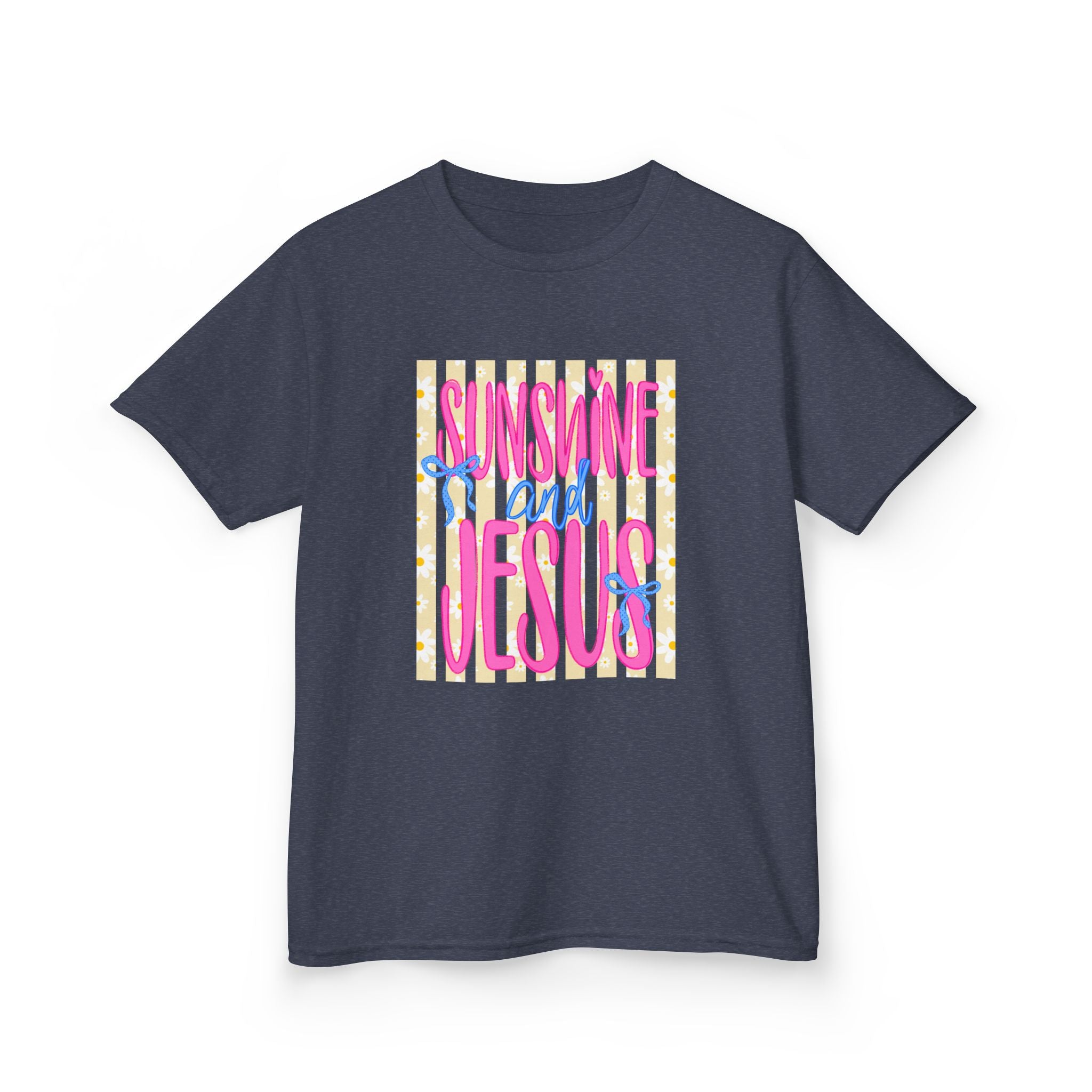 Kids T‑Shirt — "Sunshine and Jesus" Bright Faith Graphic Tee