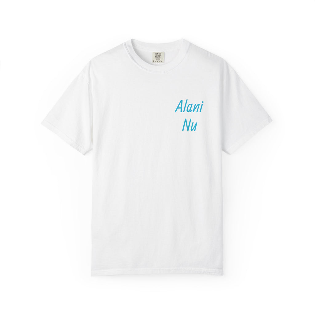 Good Vibes Graphic T-Shirt — 'Alani Nu' Chest Text, Pink Disco Back Design