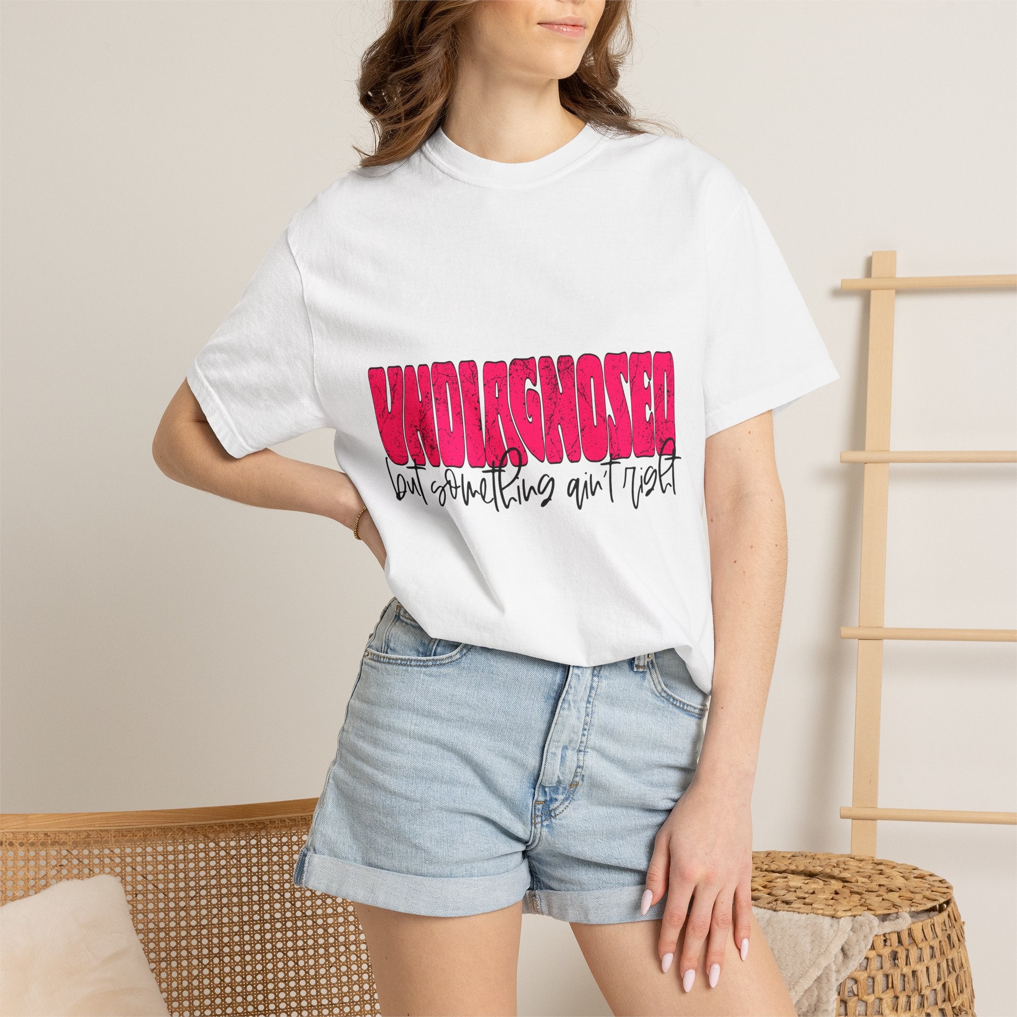 Undiagnosed T-Shirt — Bold Pink Graphic "Undiagnosed (but something ain't right)" Casual Tee