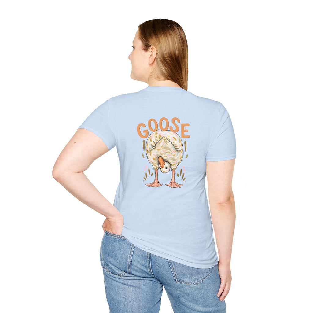 Double-sided Duck Duck Goose T-Shirt — Cute Pastel Duck & Goose Graphic Tee