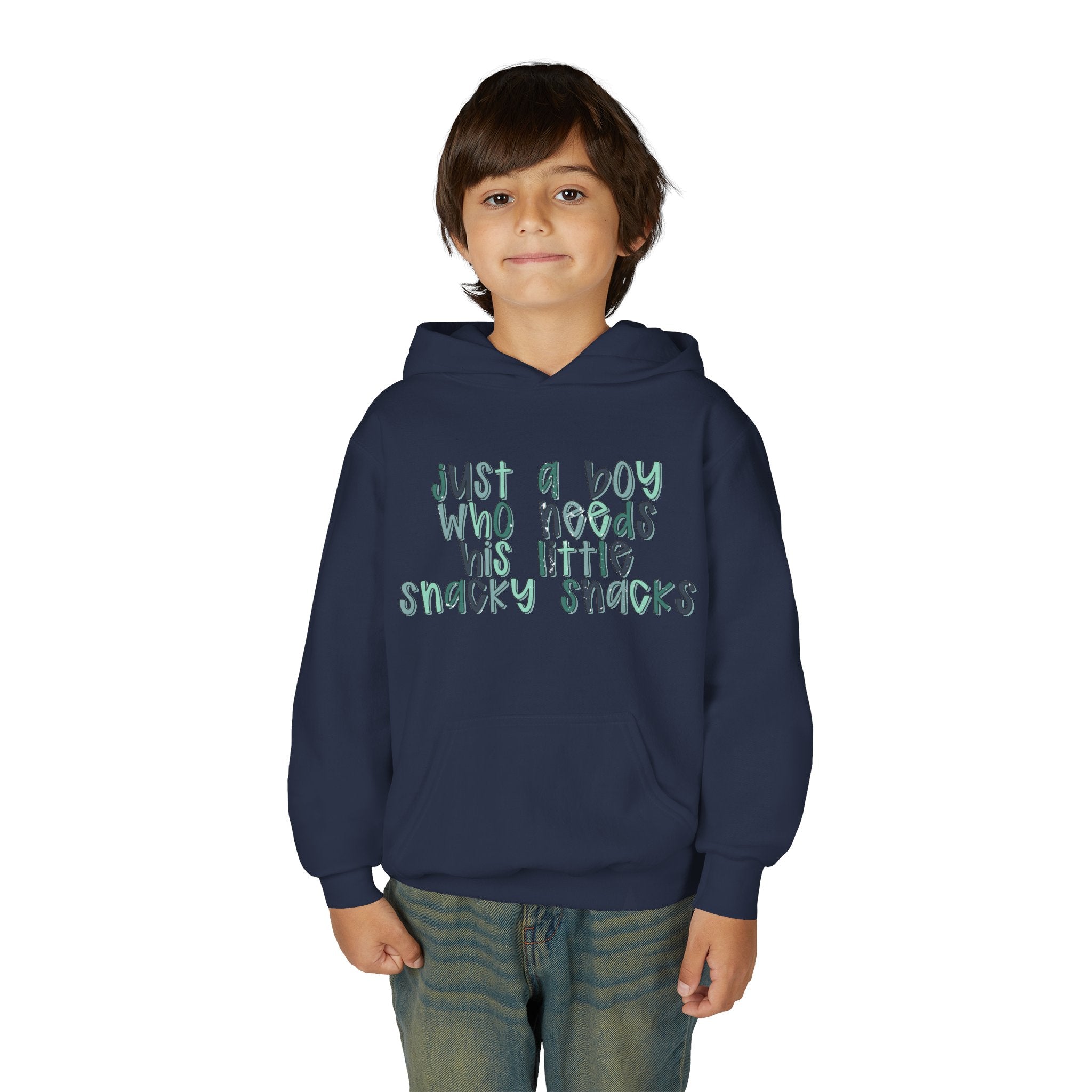 Kids Hoodie - "Just a Boy Who Needs His Little Snacky Snacks" Cute Snack Lover Pullover