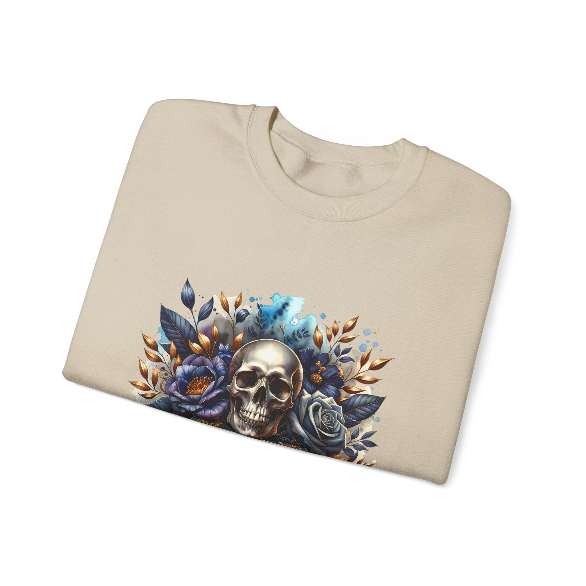 Skull & Books Crewneck Sweatshirt — Gothic Book Club Sweater