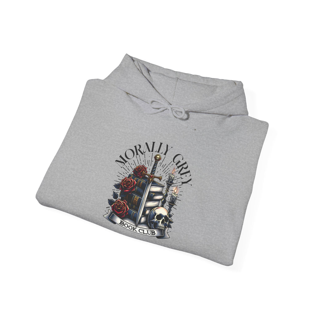 Horror Girl Graphic Hoodie – Gothic Roses & Vintage Candle Illustration