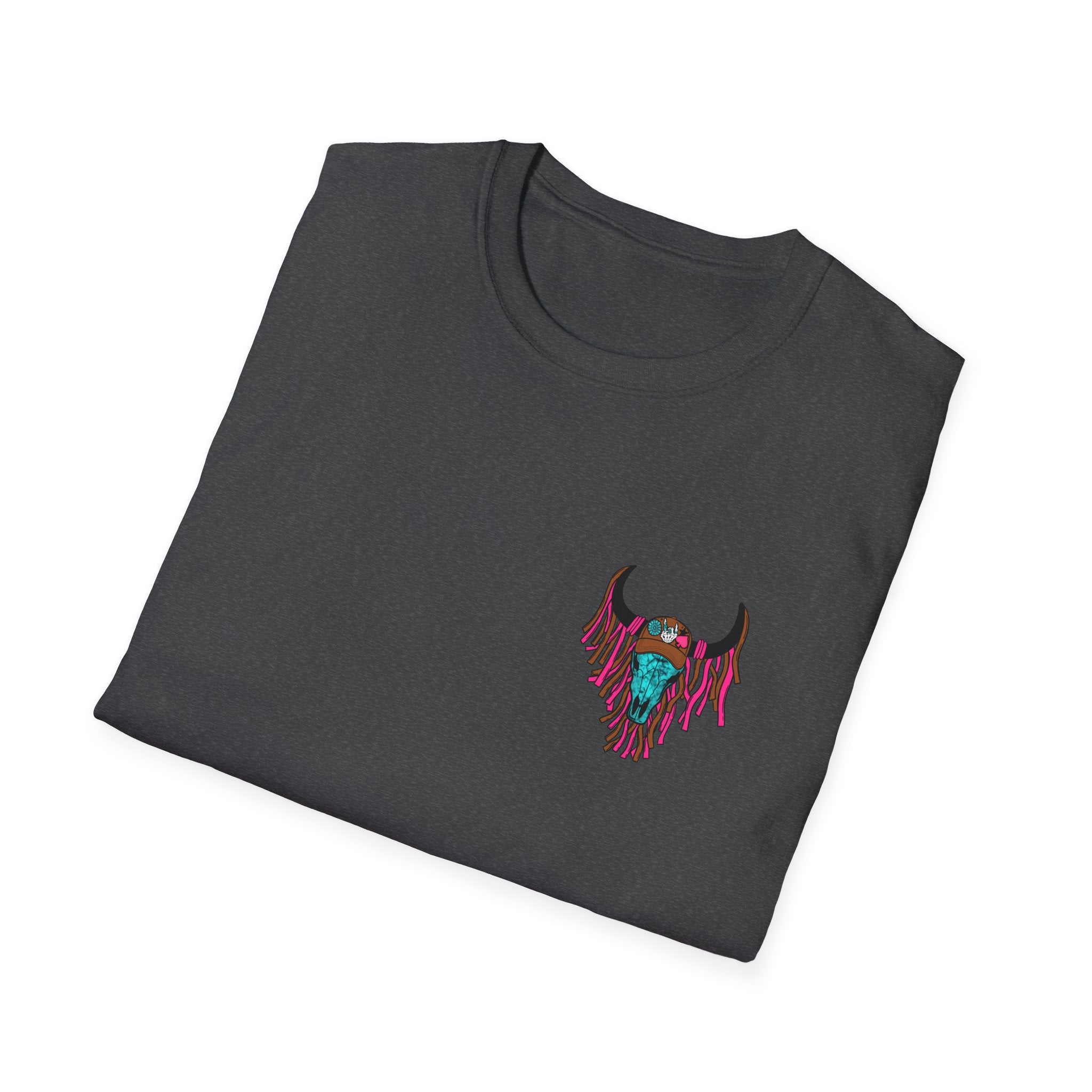 Double-sided Mama Mamas Cow Skull Graphic T-Shirt — Western Cowhide Retro Farmhouse Tee