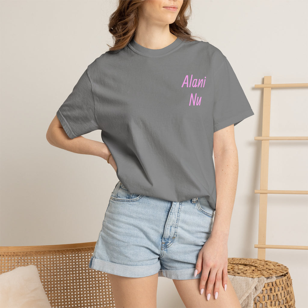 Graphic T-Shirt — Pastel 'Good Vibes' Disco Design (Alami Nu)