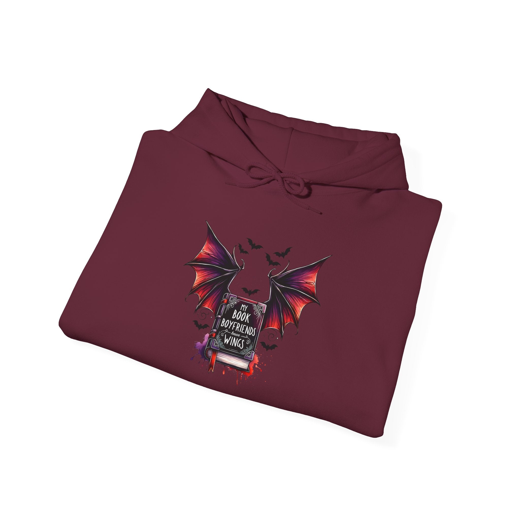 Gothic Bat Graveyard Hoodie — "Rest in Blood" Vampire Graphic Sweatshirt