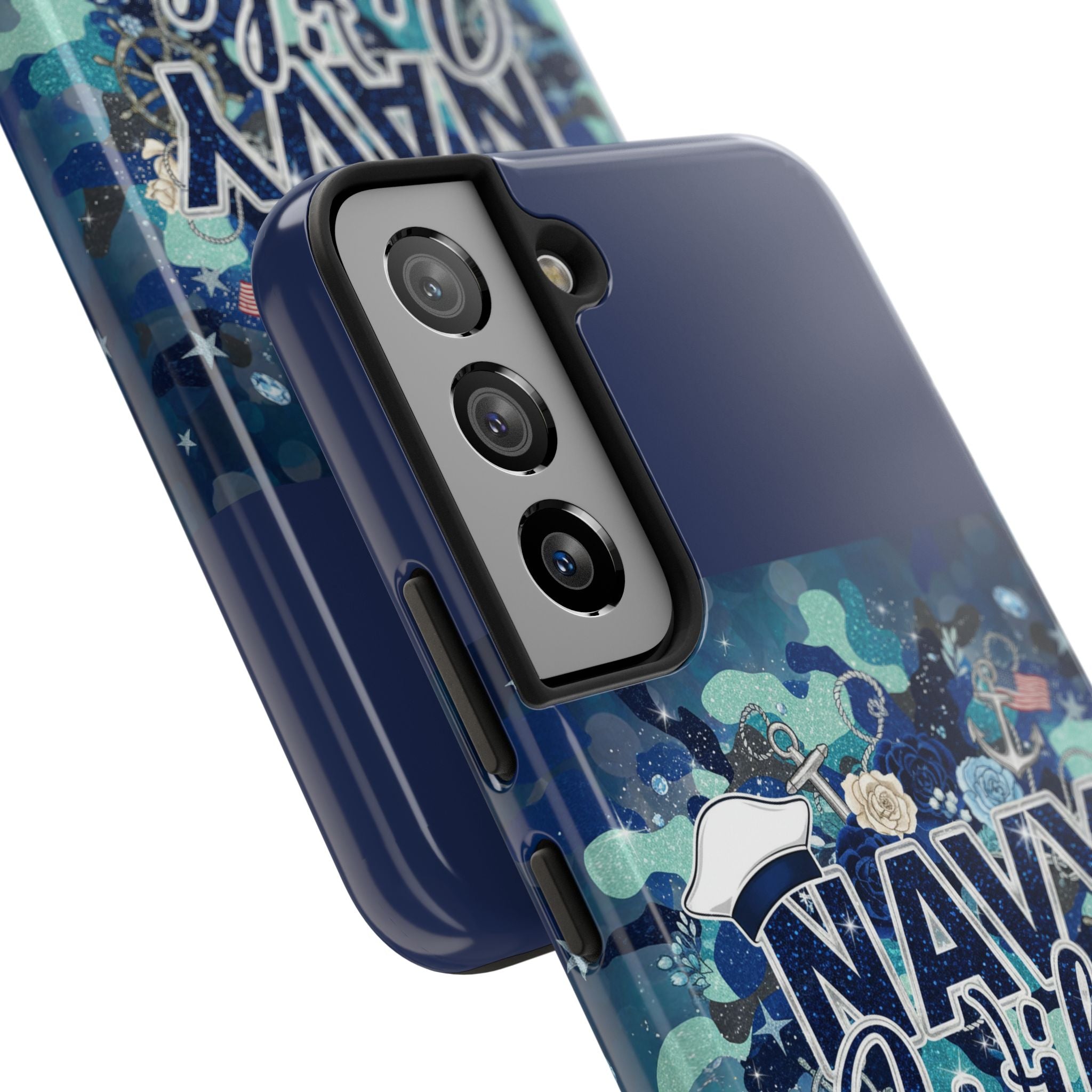 Navy Wife Tough Phone Case — Military Camouflage Protective Phone Cover, Perfect Gift for Navy Spouses