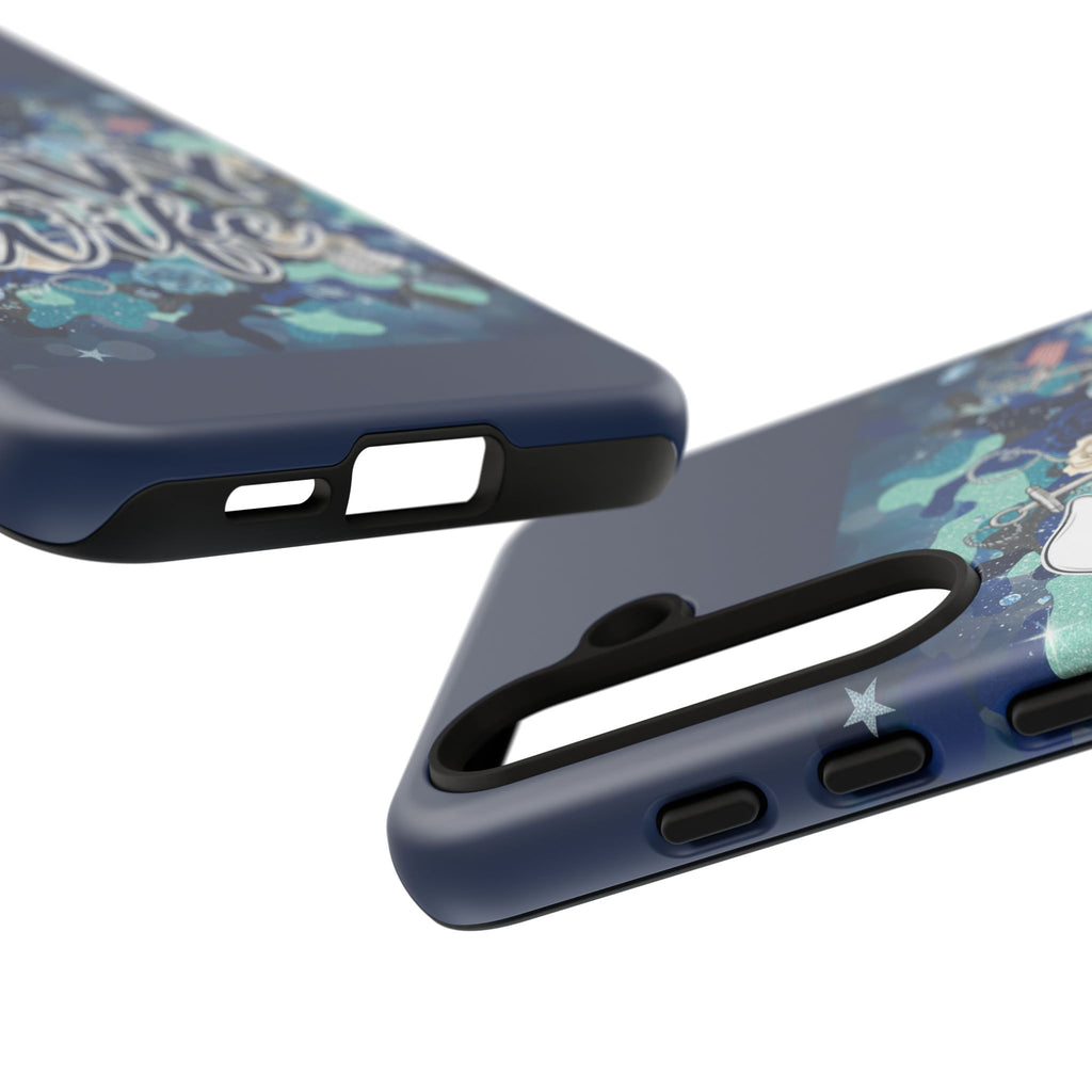 Navy Wife Tough Phone Case — Camouflage Military Tribute Protective Cover