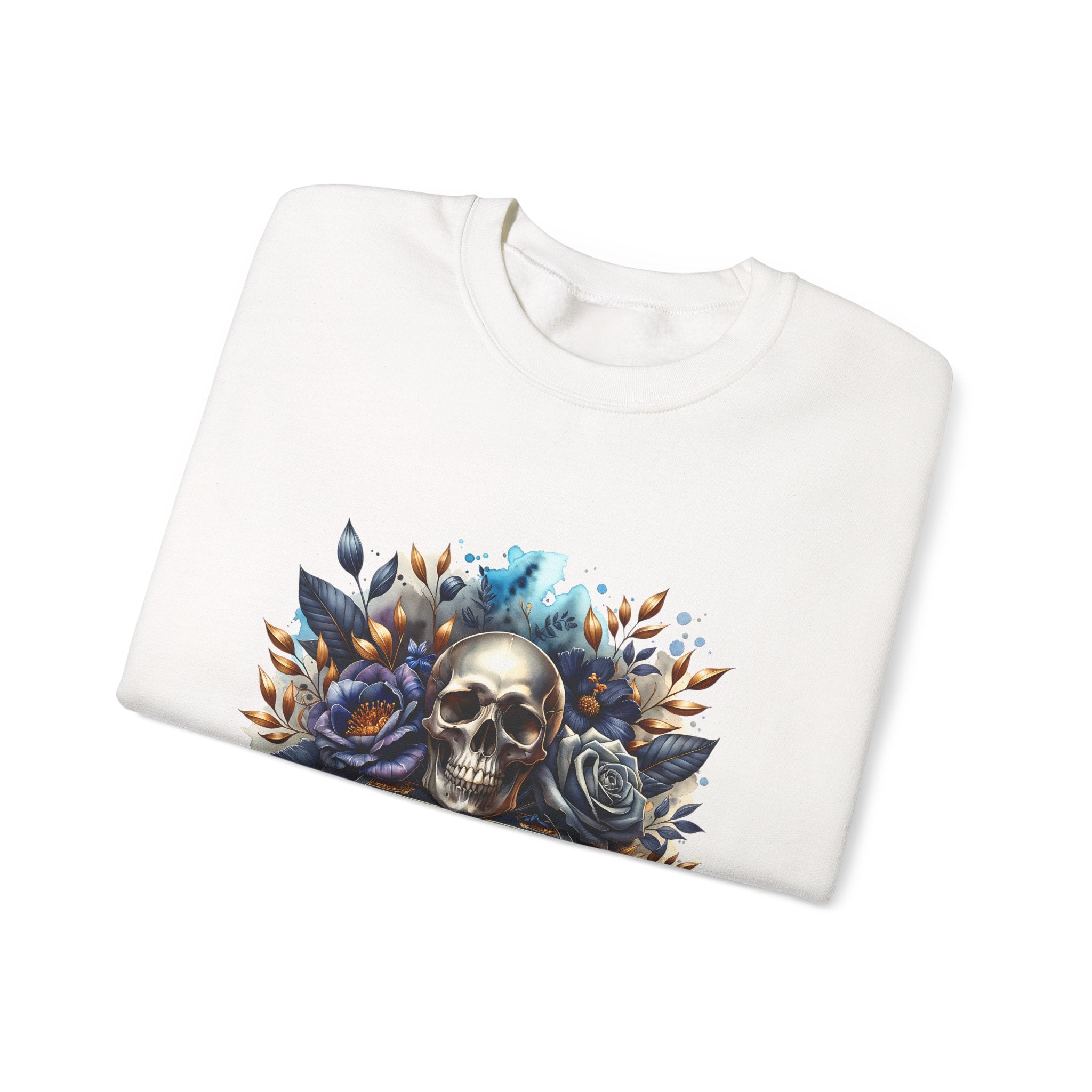 Skull & Books Crewneck Sweatshirt — Gothic Book Club Sweater