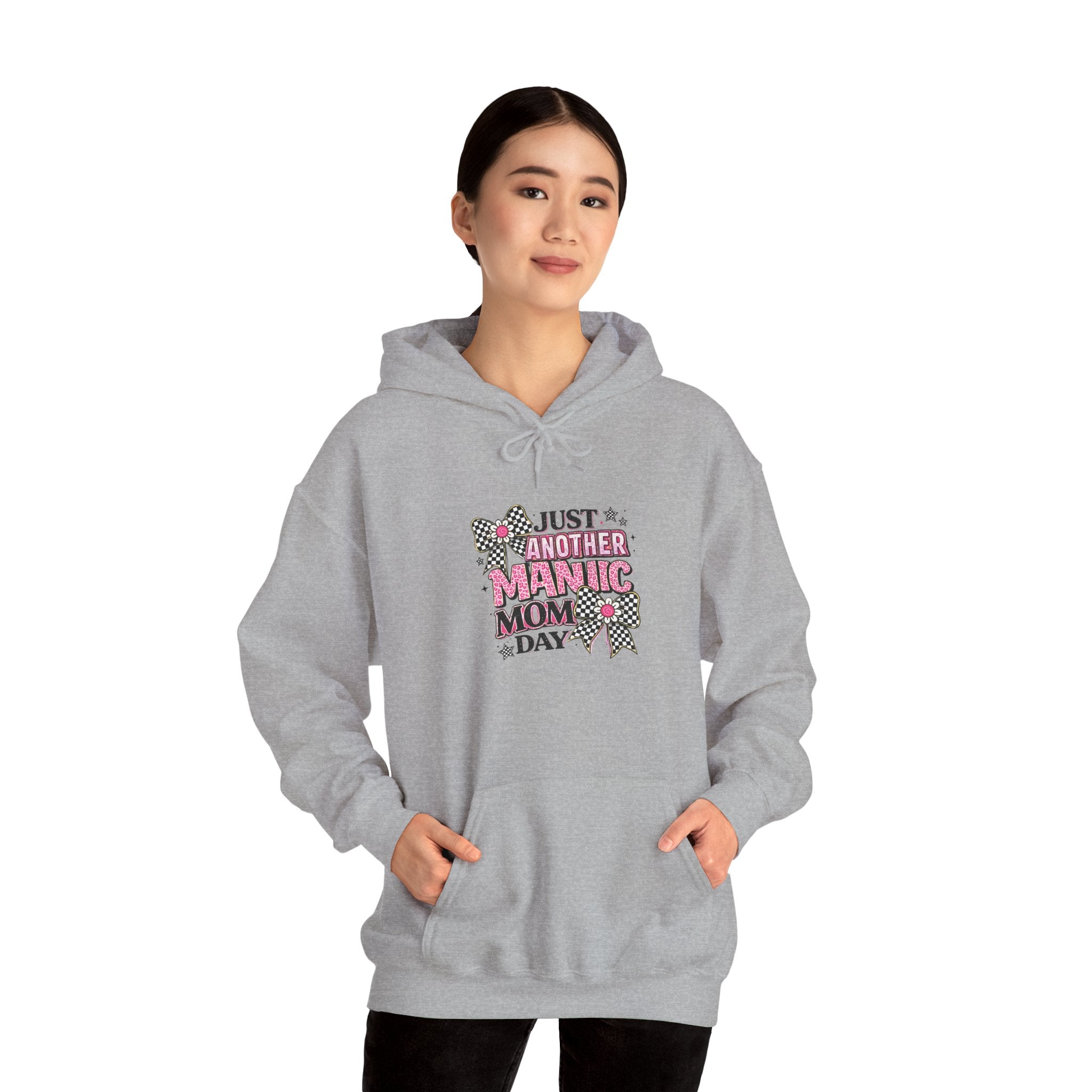 Just Another Manic Mom Day Hoodie — Funny Mom Graphic Sweatshirt