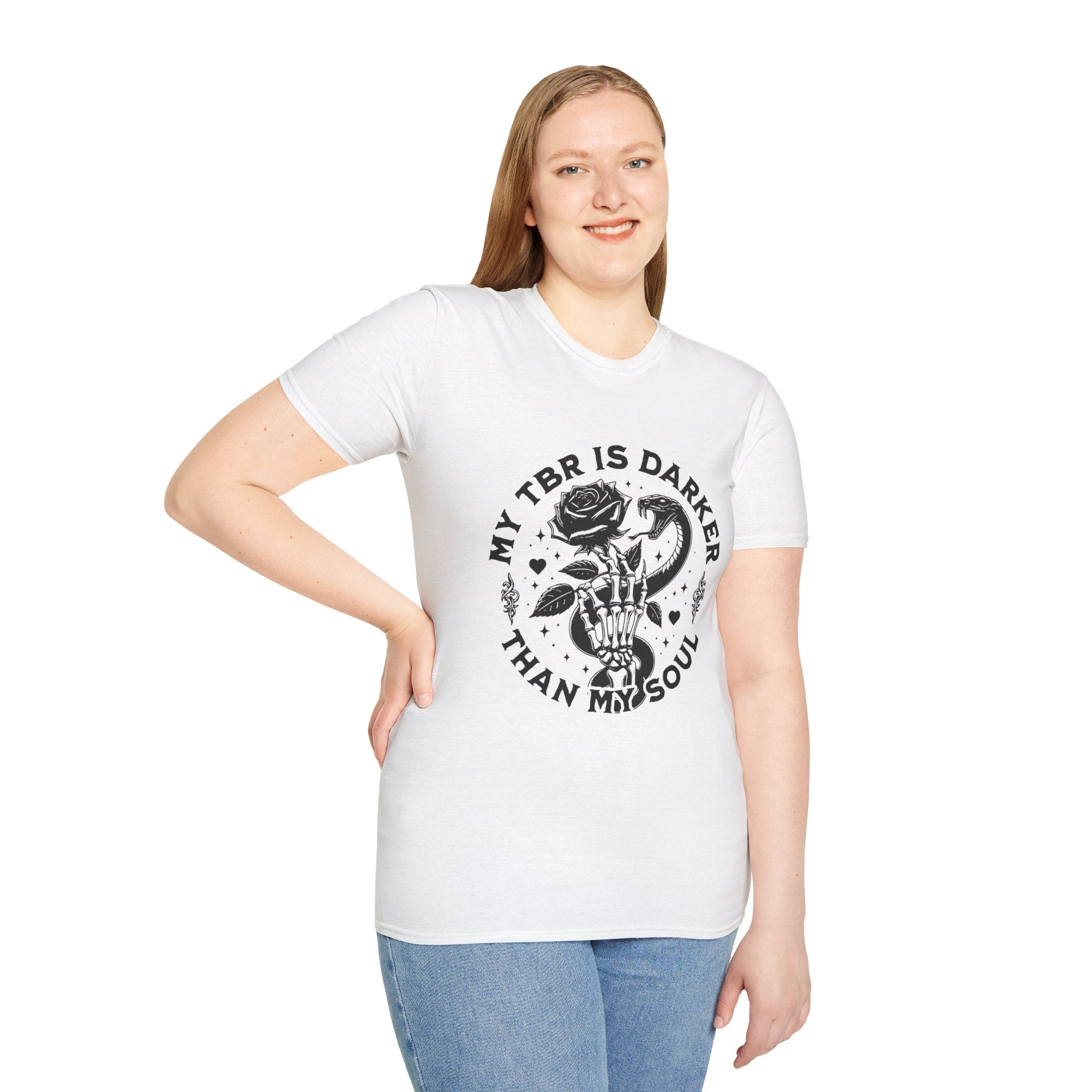 Gothic Booklover T-Shirt — “My TBR Is Darker Than My Soul” Graphic Tee